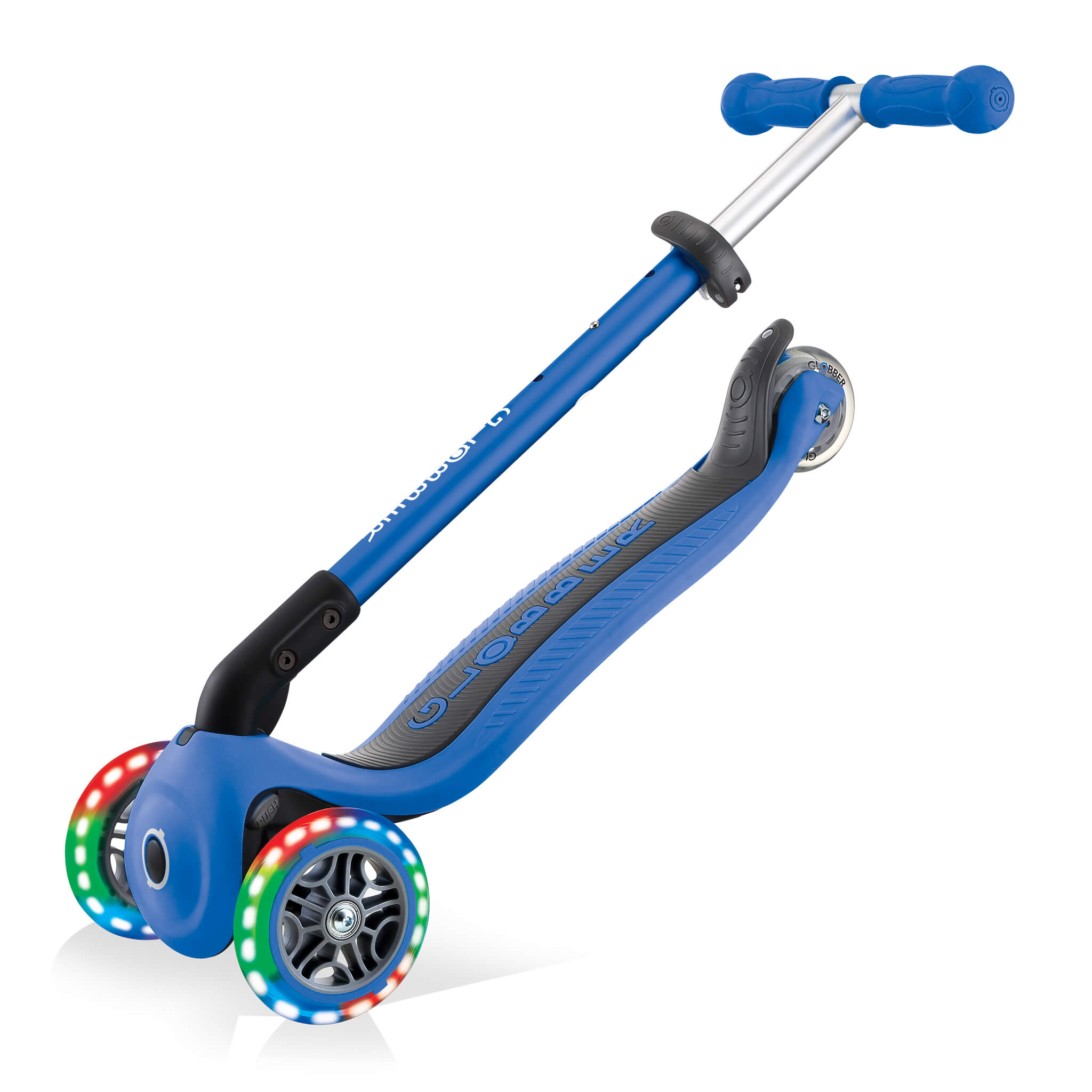 Globber Primo Foldable Lights Step Blauw