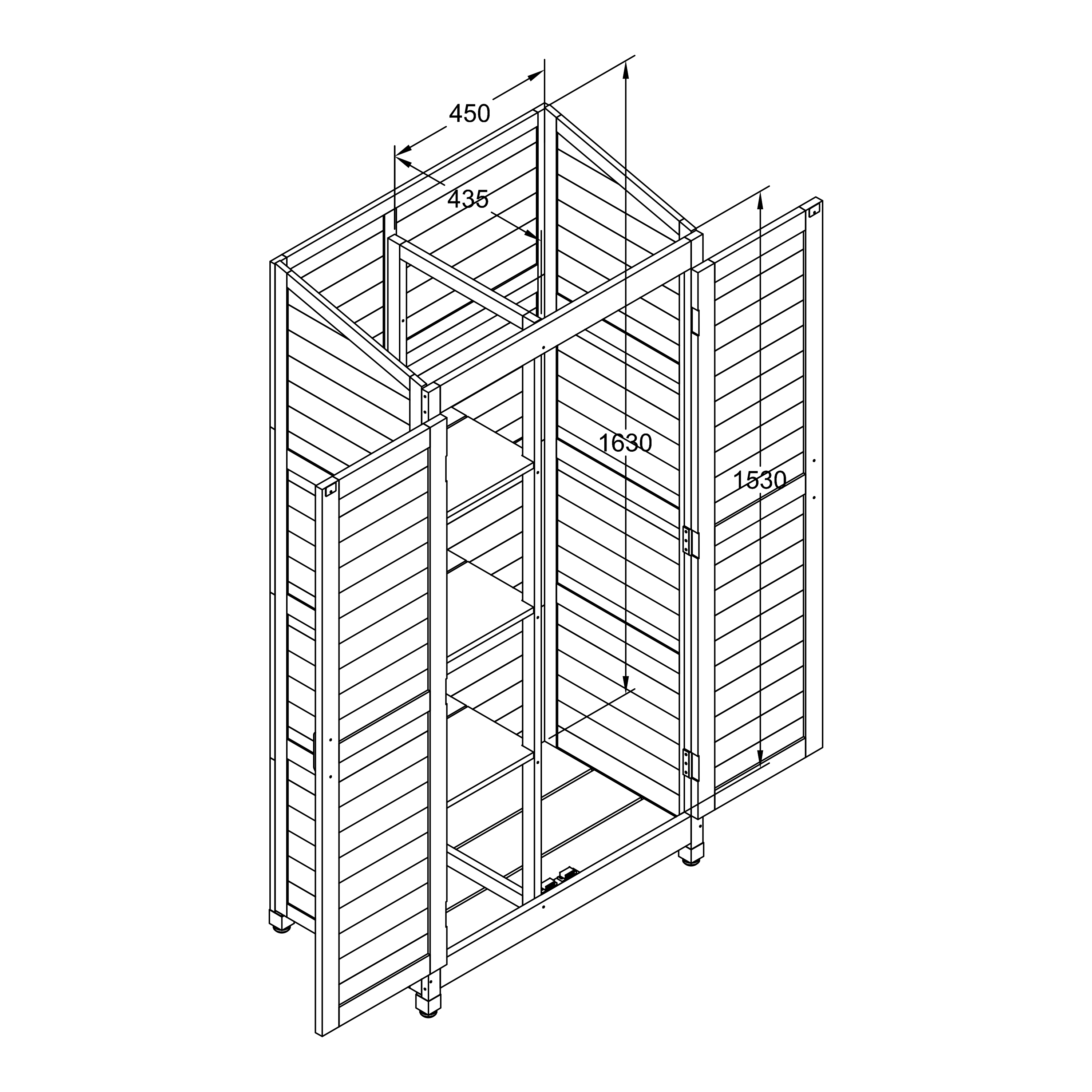 AXI Hugo Storage Cabinet Brown  -8720365064043 AXI Hugo Storage Cabinet Brown