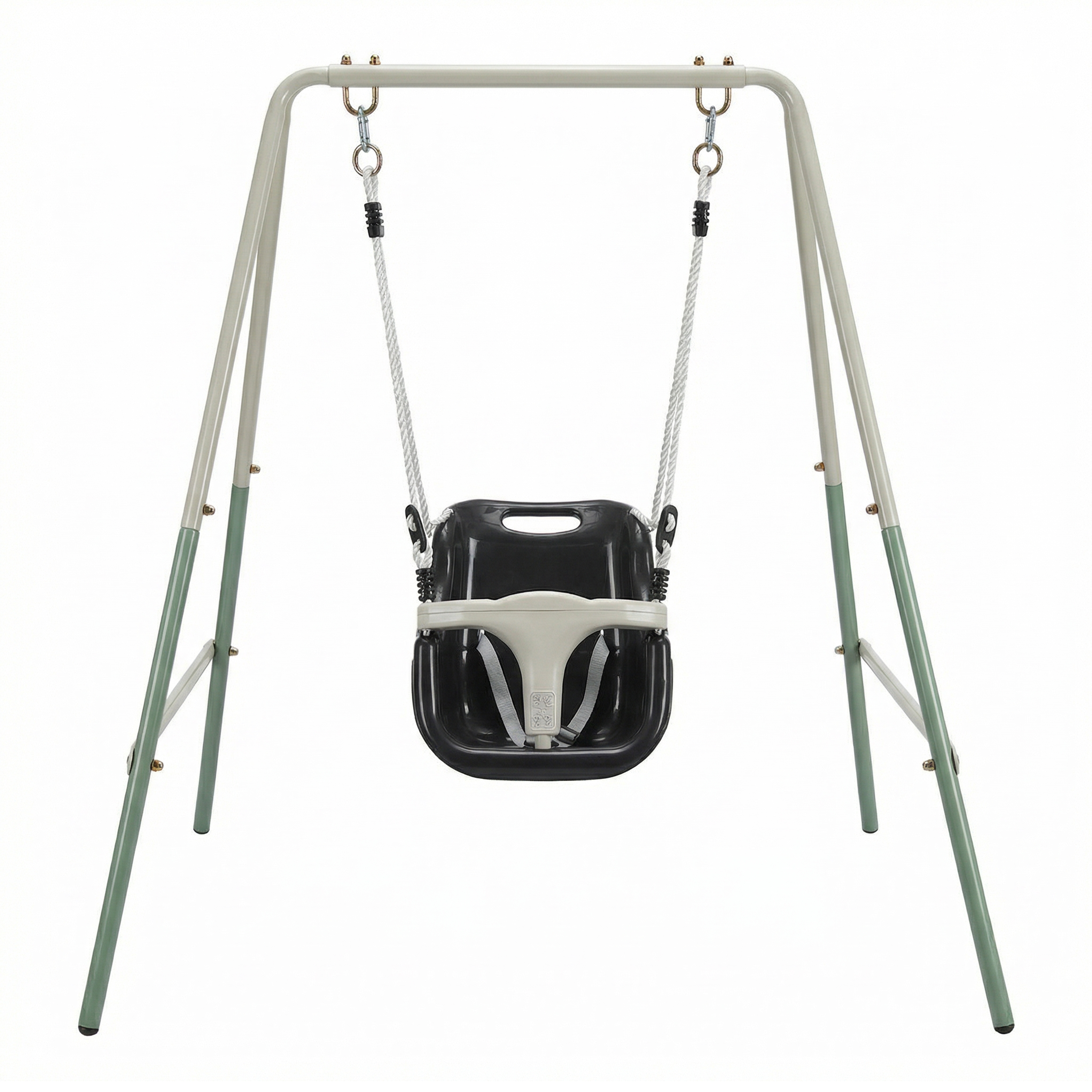 AXI Metal 2 in 1 Grow with me Swing with Baby Seat and Swing Seat - Green/Cream