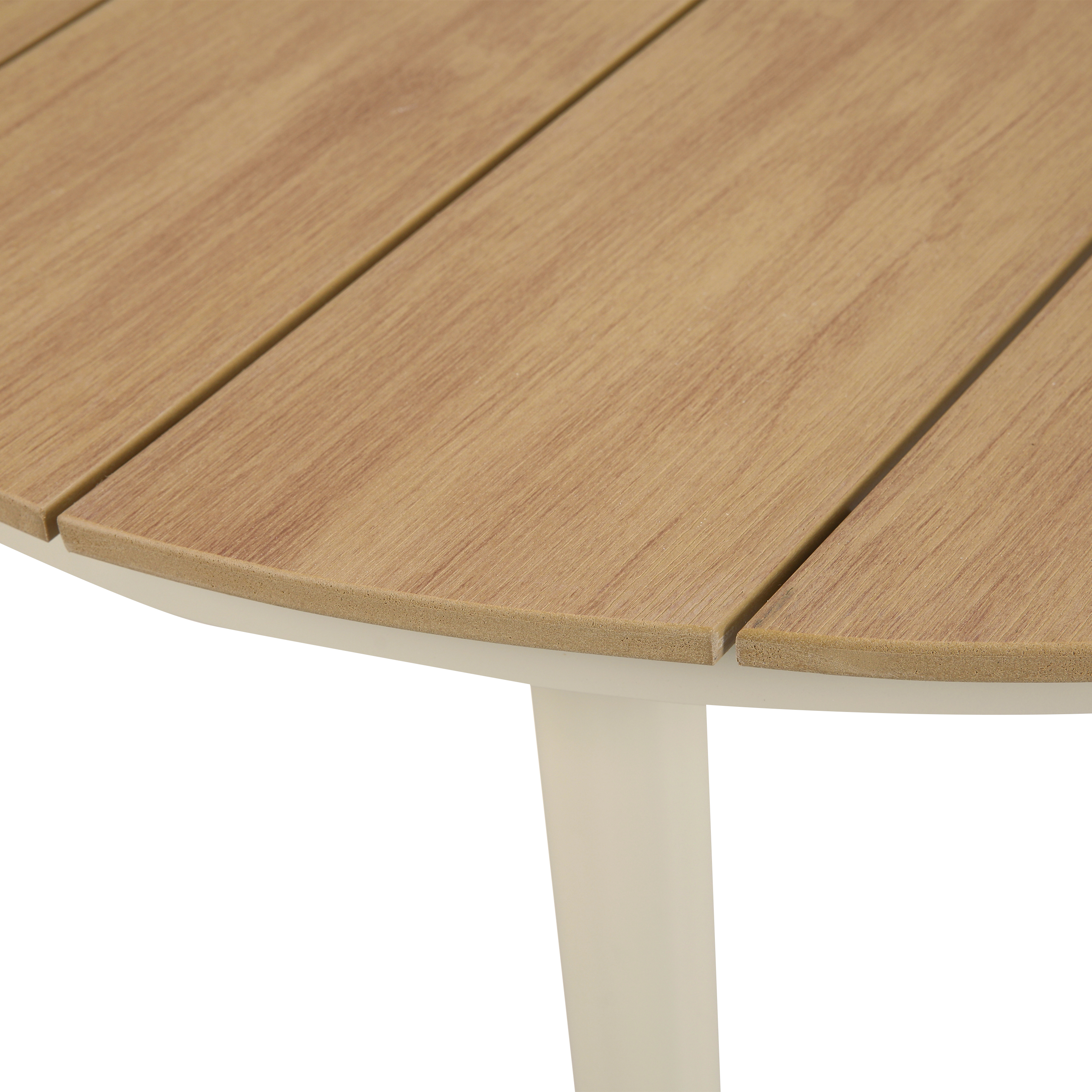 AXI Chay Garden Set with 8 Chairs – Beige with Polywood in Wood Effect