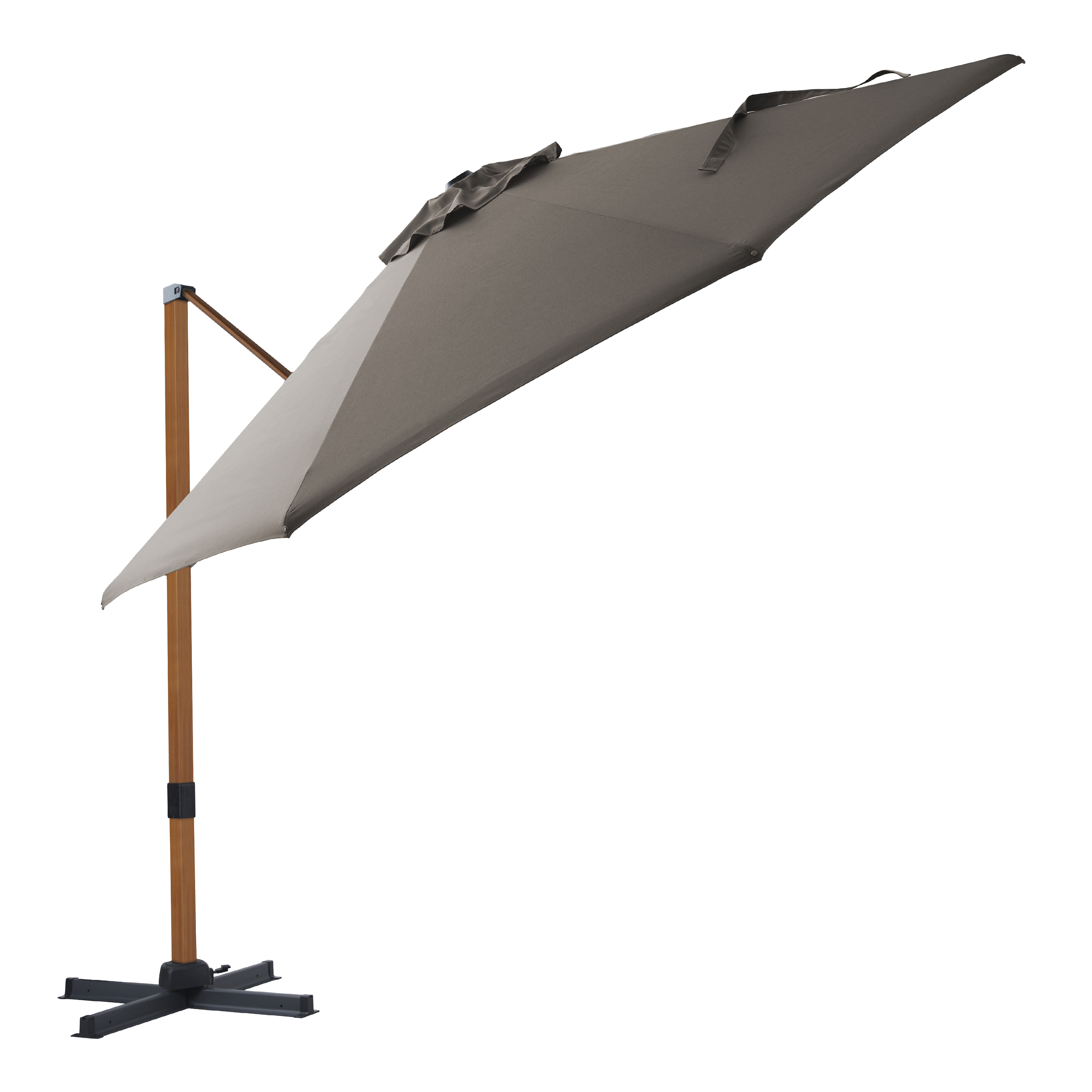 AXI Cyrus Premium Zweefparasol Ã˜ 300cm Houtlook/taupe 