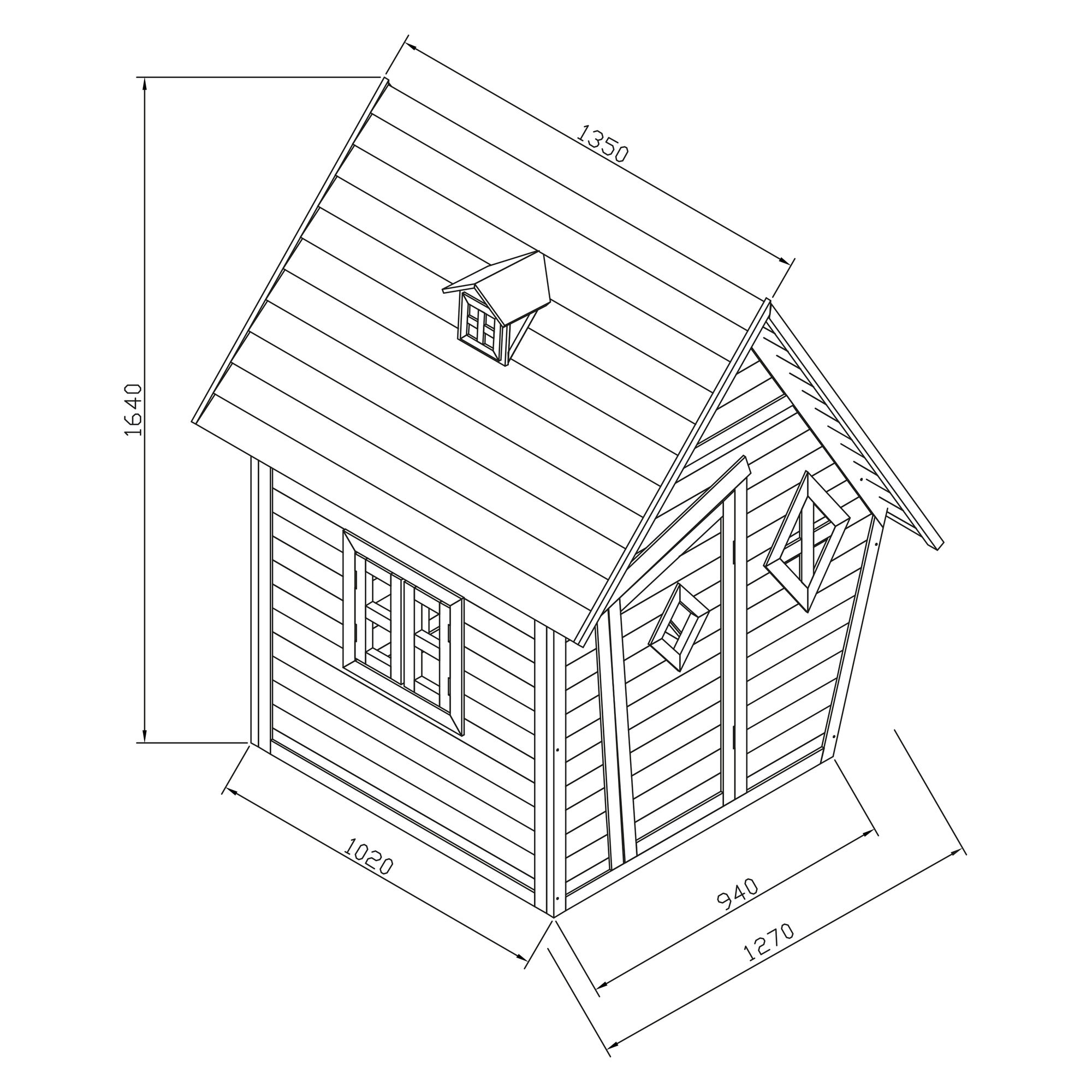 AXI Cabin Playhouse Grey/white