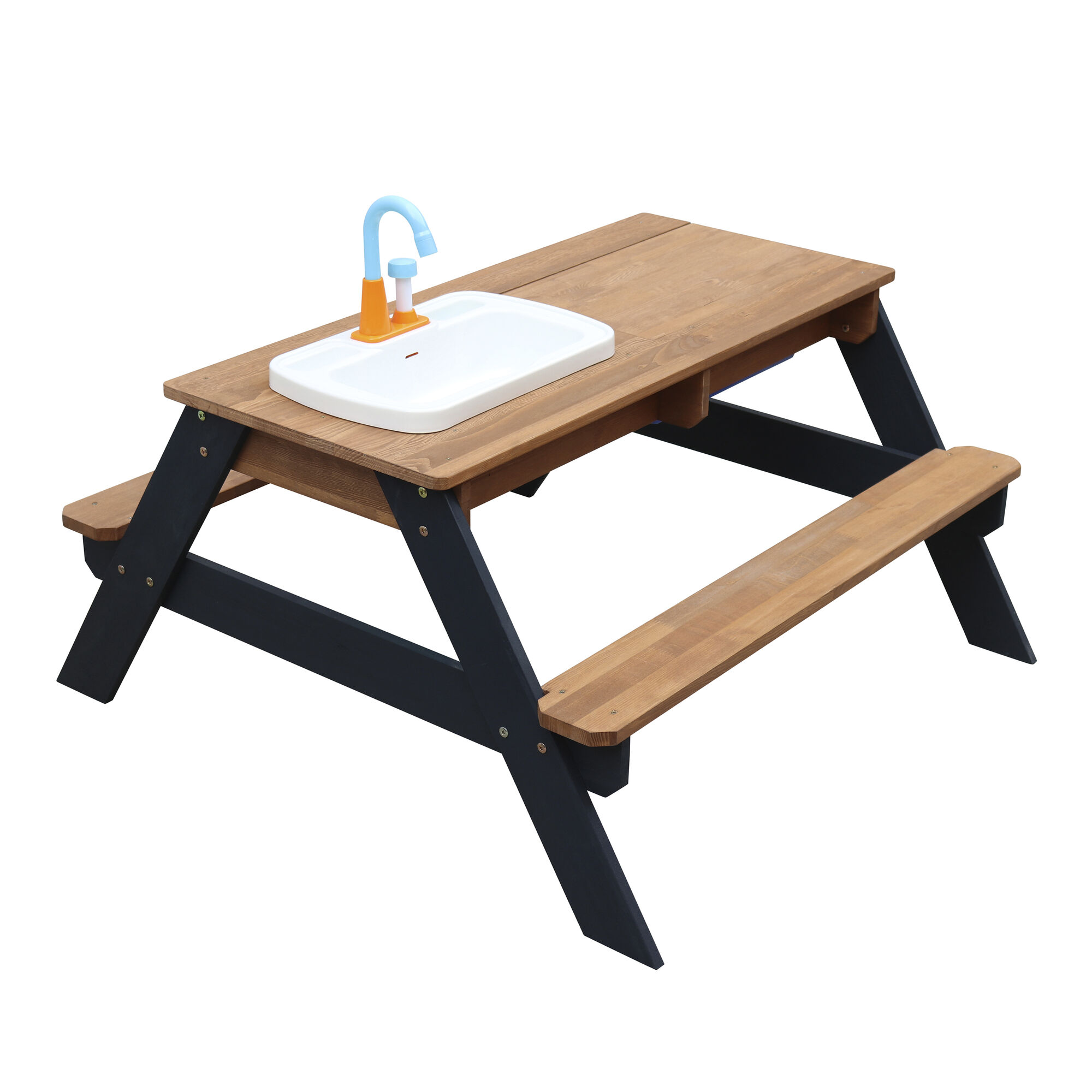 AXI Emily Zand & Water Picknicktafel met Speelkeuken wastafel Antraciet/bruin
