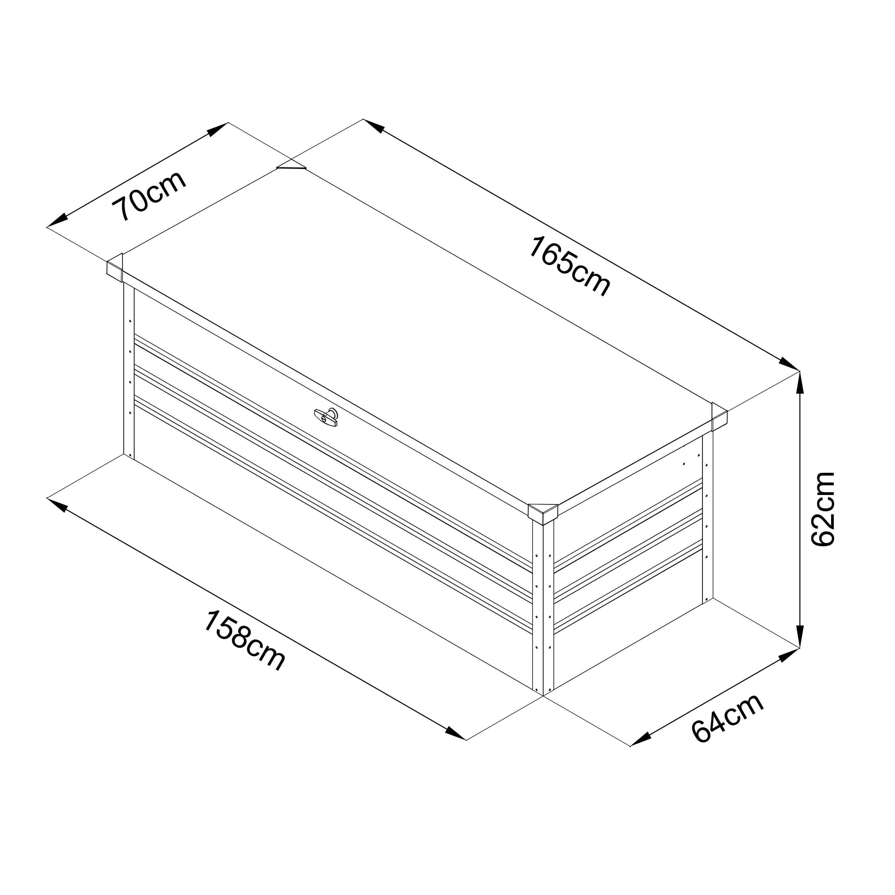 AXI Miles Metal Storage Box 600 Anthracite