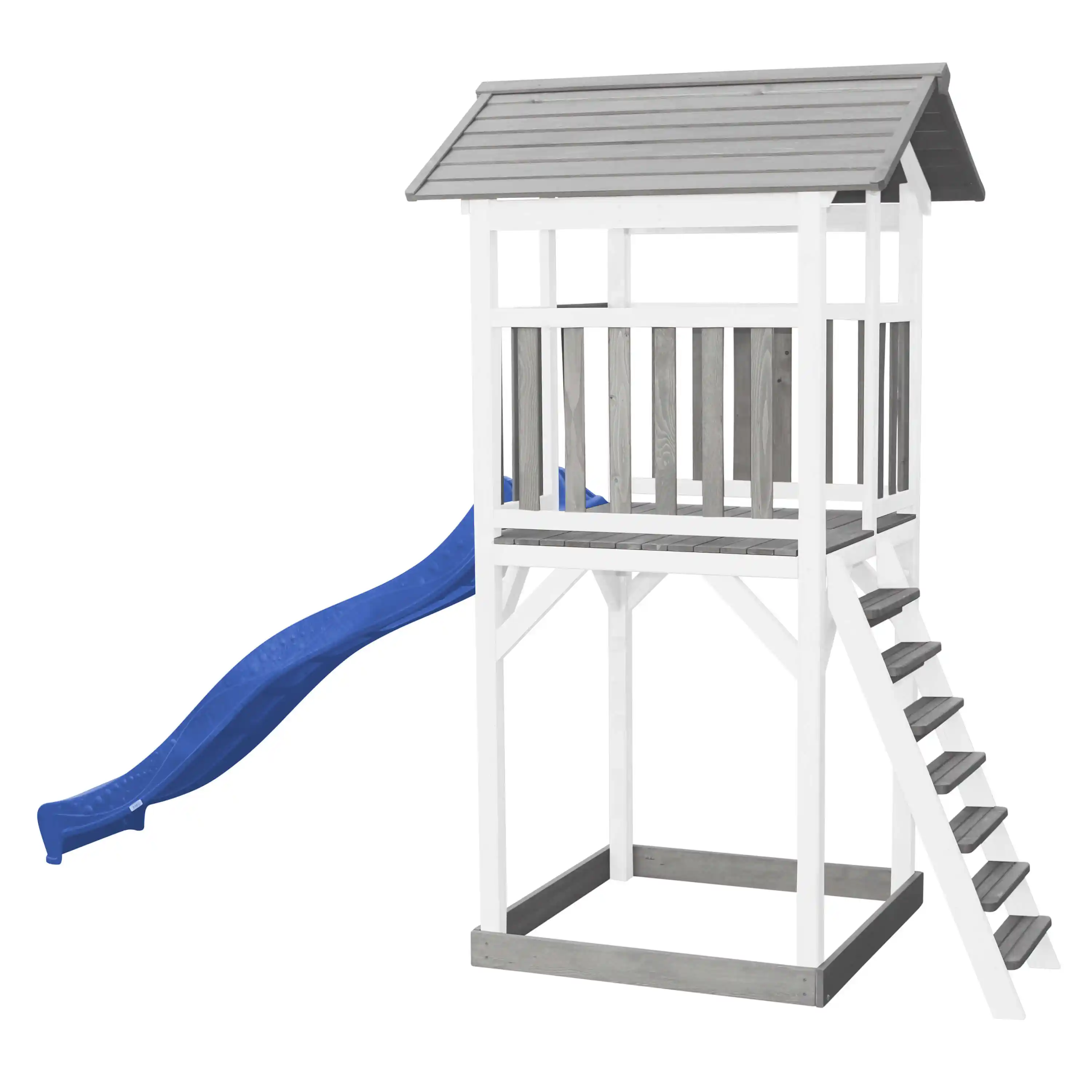 AXI Beach Tower Speeltoren Grijs/wit - Blauwe Glijbaan