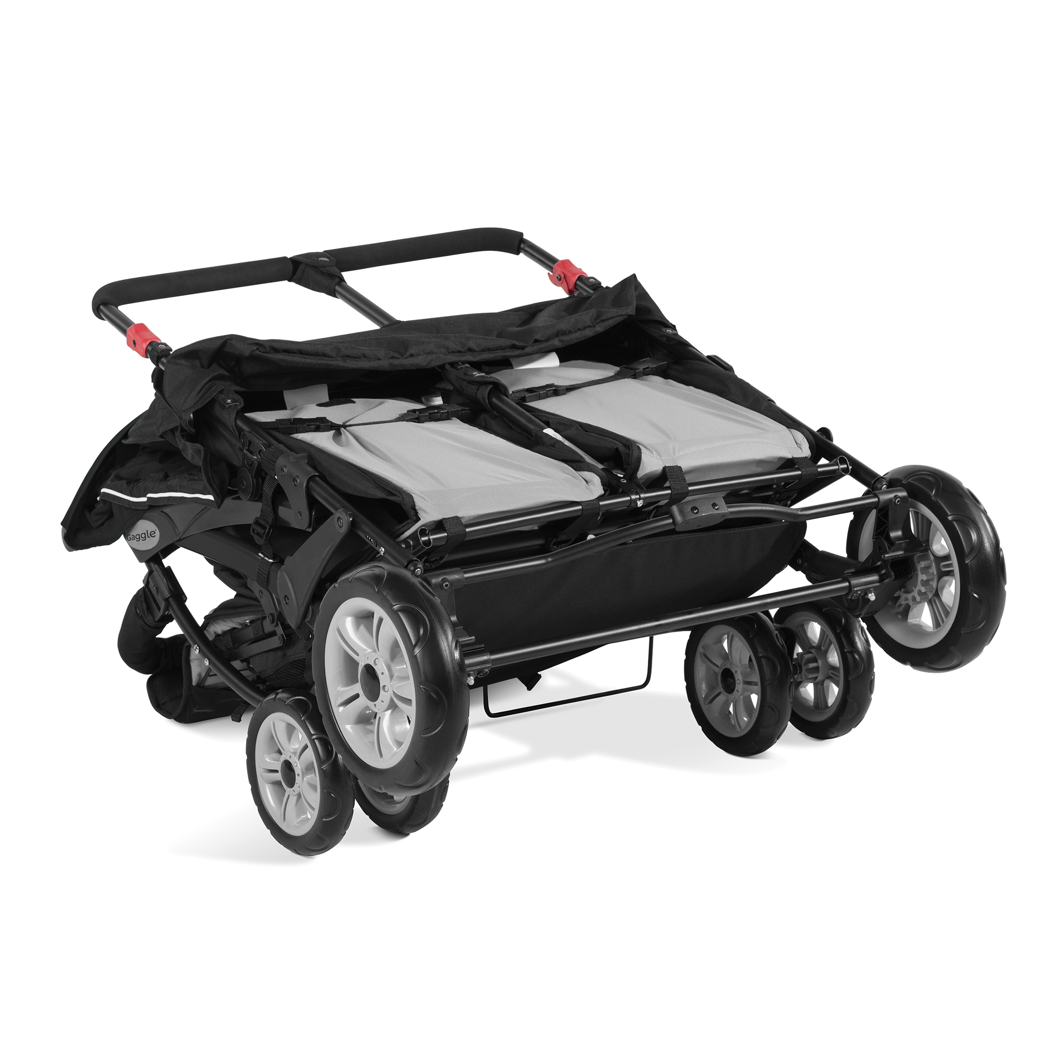 Gaggle Odyssey 4x4 Quad Stroller for 4 Children - Black-0849801001157 Gaggle Odyssey 4x4 Quad Stroller for 4 Children - Black