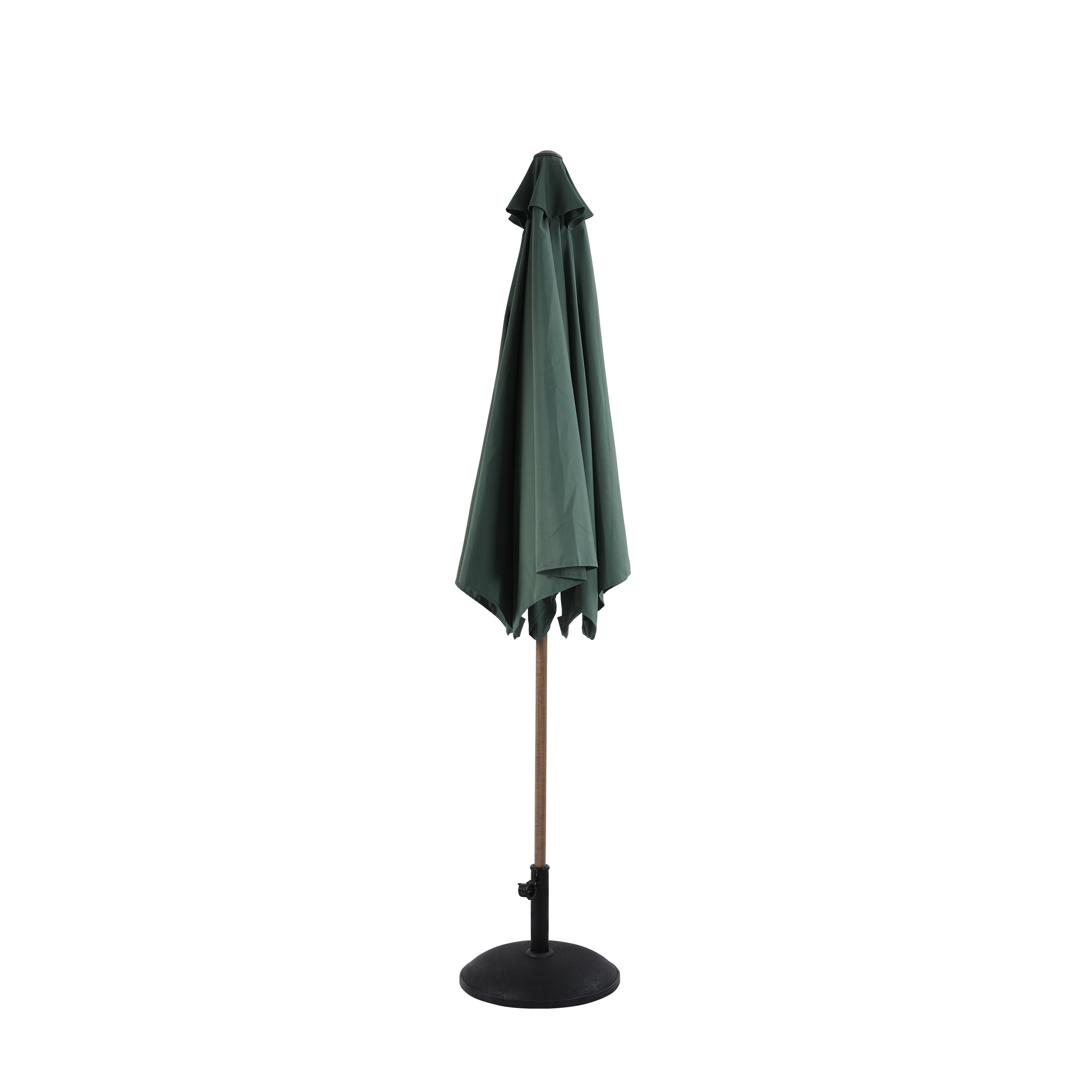 AXI Noor Centre Pole Parasol Ø 300cm incl. parasol base Oak-look/Green