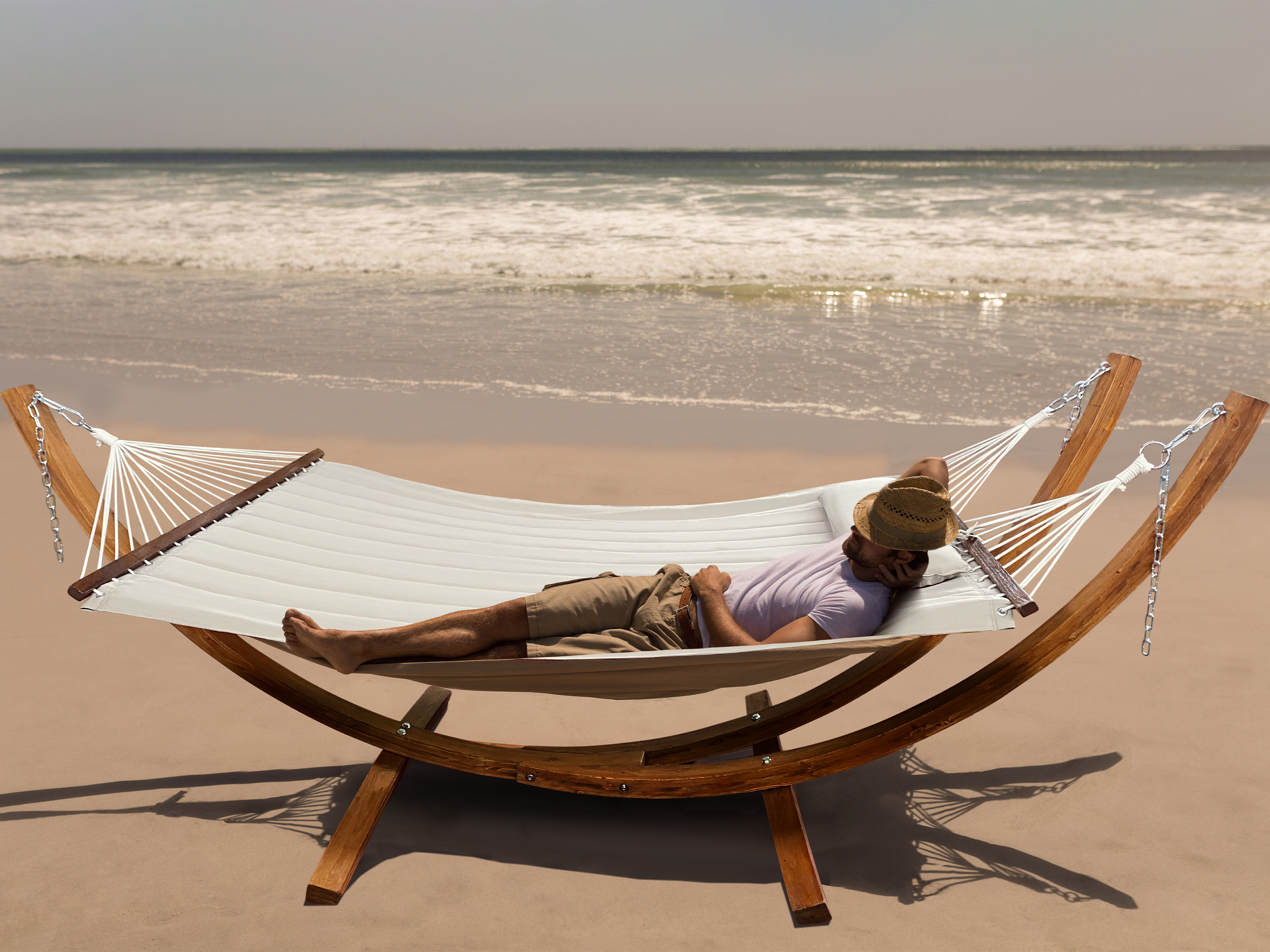 AXI Hawaii Hammock Set - Hammock with wooden frame - Beige