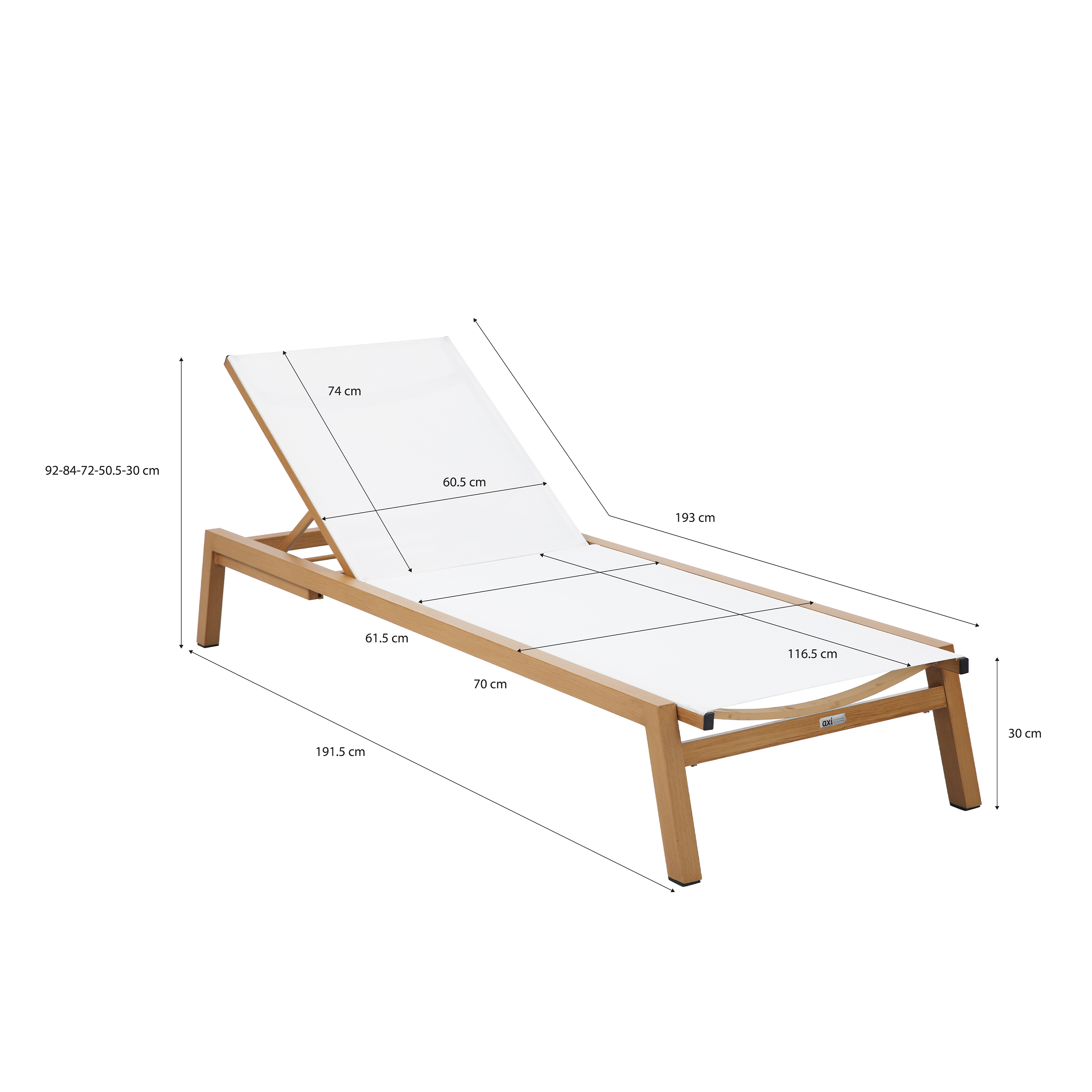 AXI Logan Ligbed Houtlook/crÃ¨me