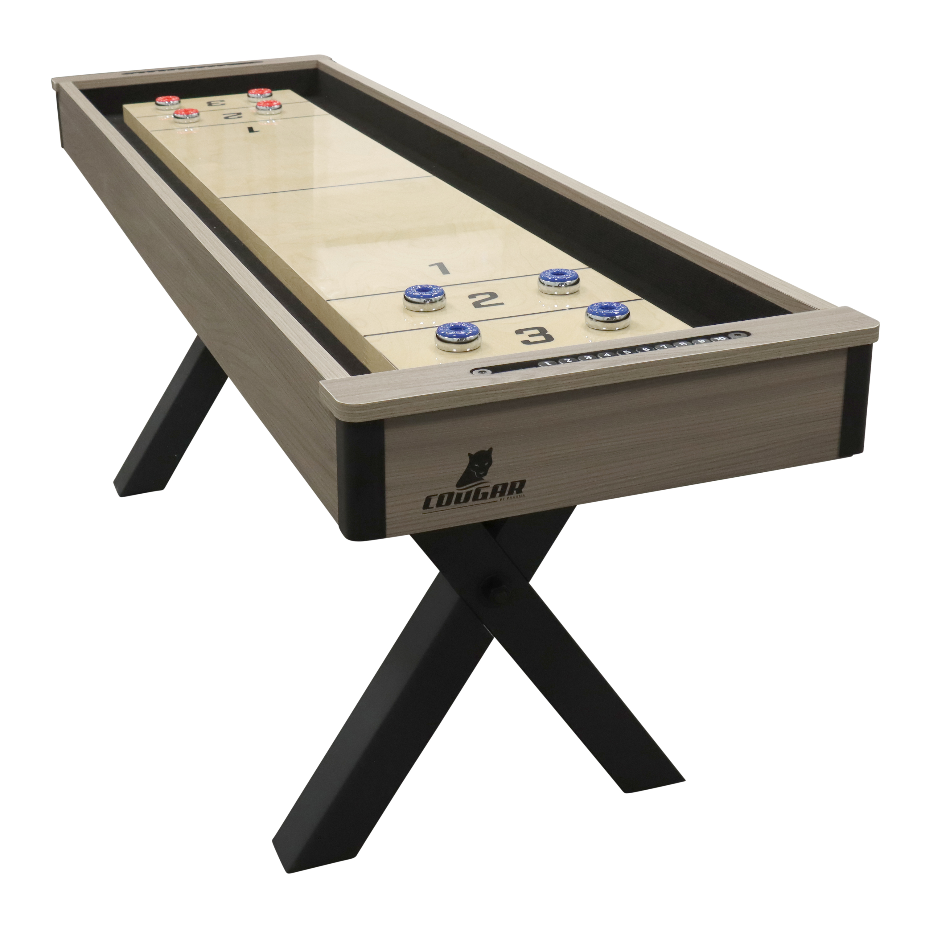 Cougar Mason American Shuffleboard Table Oak/Black