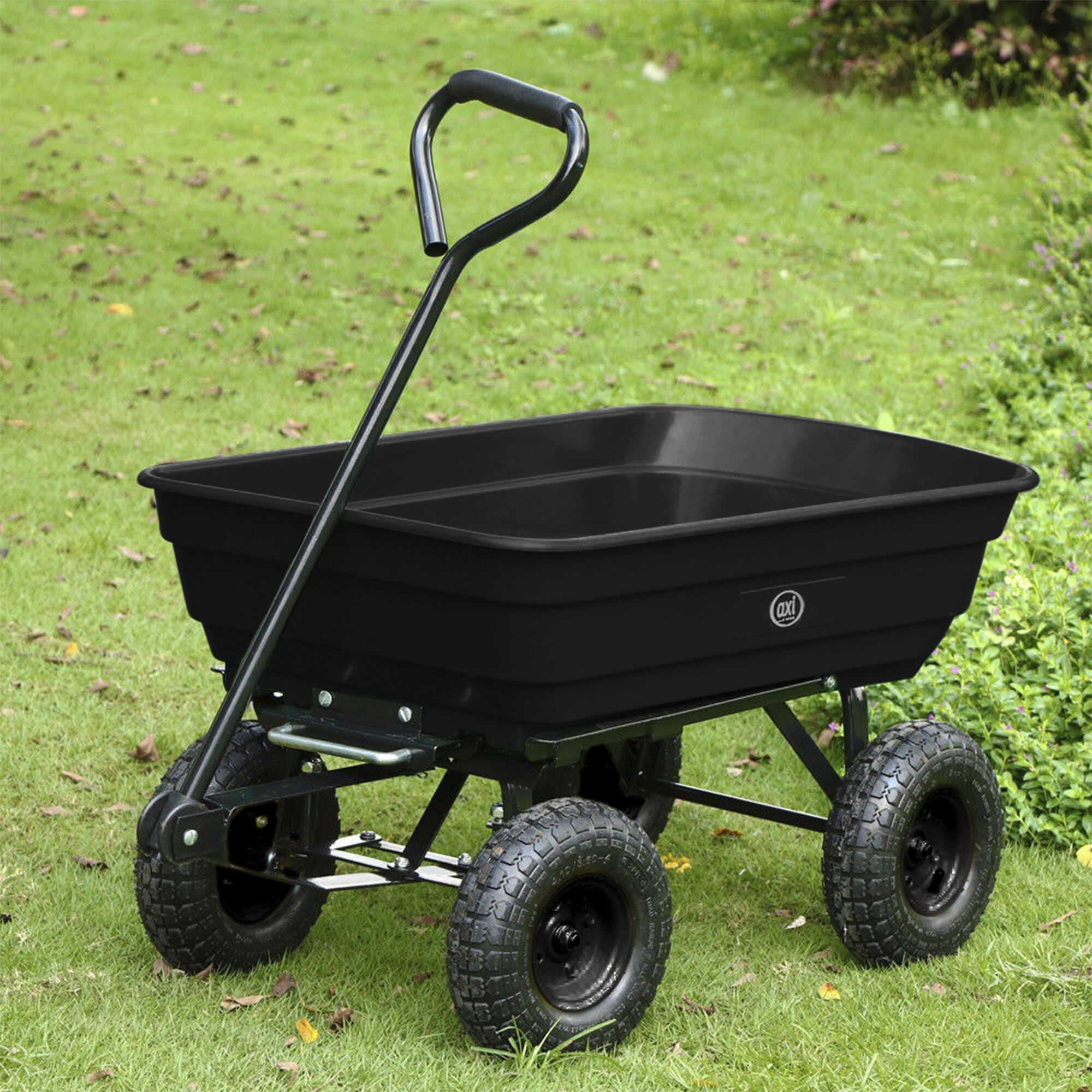 AXI AG75 Tuin transport kiepwagen Zwart-8720365061325 AXI AG75 Tuin transport kiepwagen Zwart