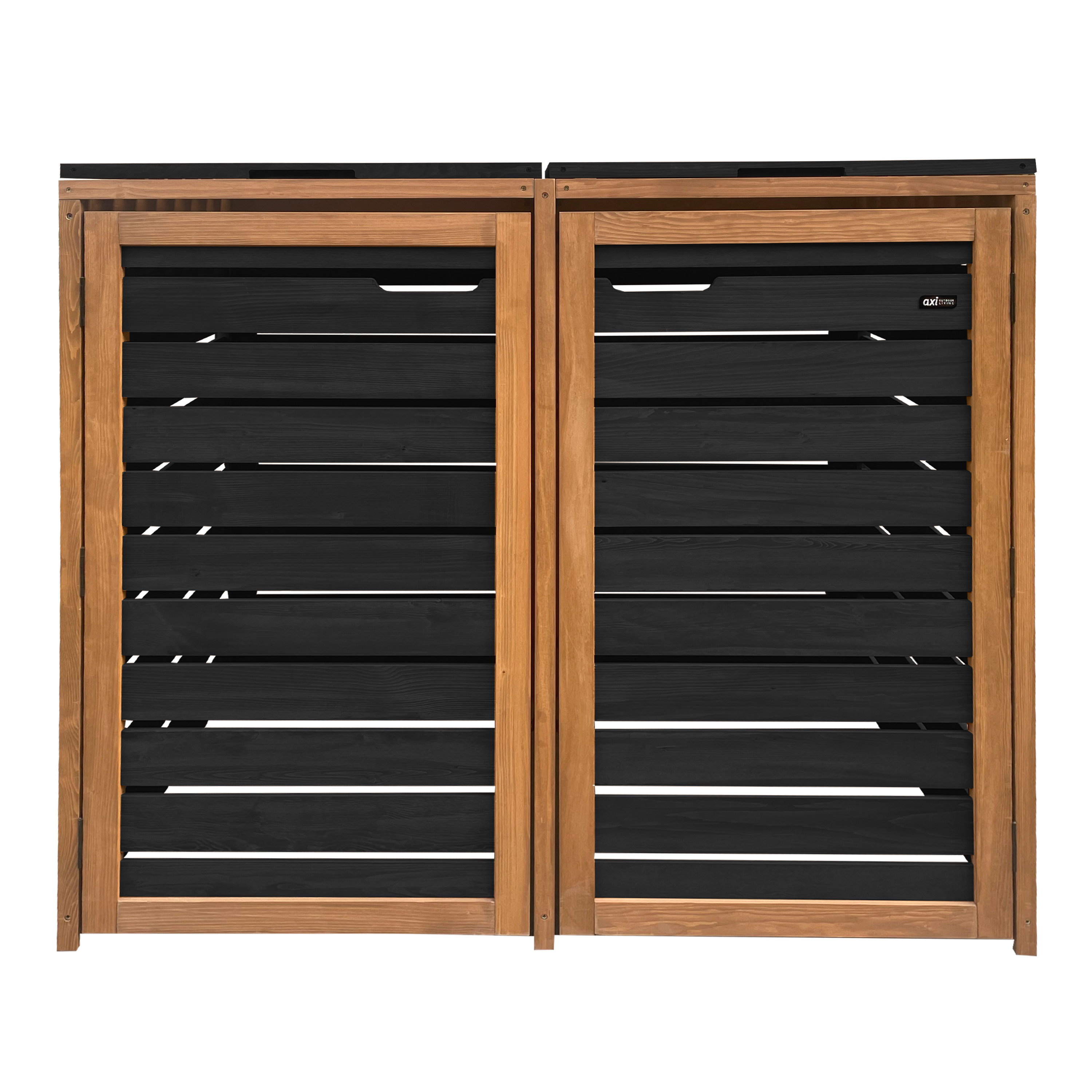 AXI Lex Wooden Bin Storage Black/Brown - 2 bins
