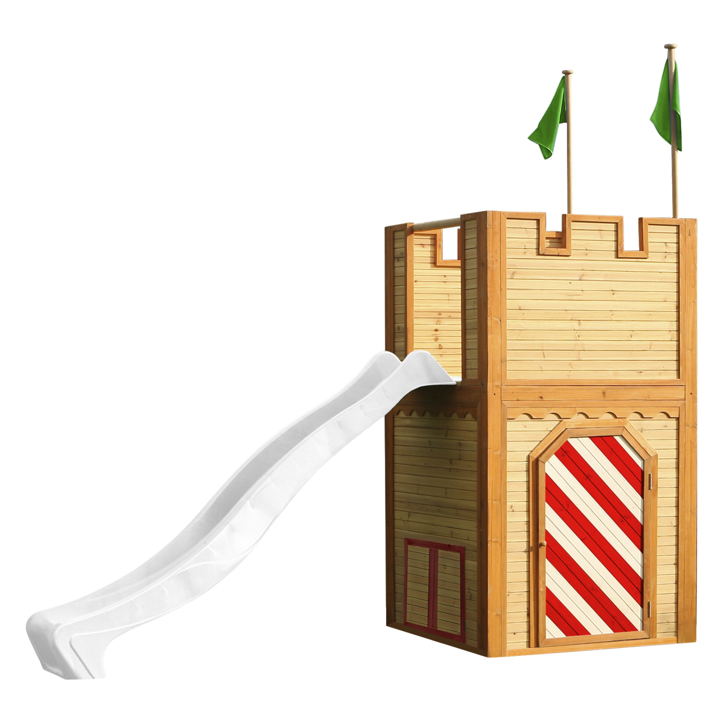 AXI Arthur Playhouse Brown/Red - White Slide-8717973937937 AXI Arthur Playhouse Brown/Red - White Slide