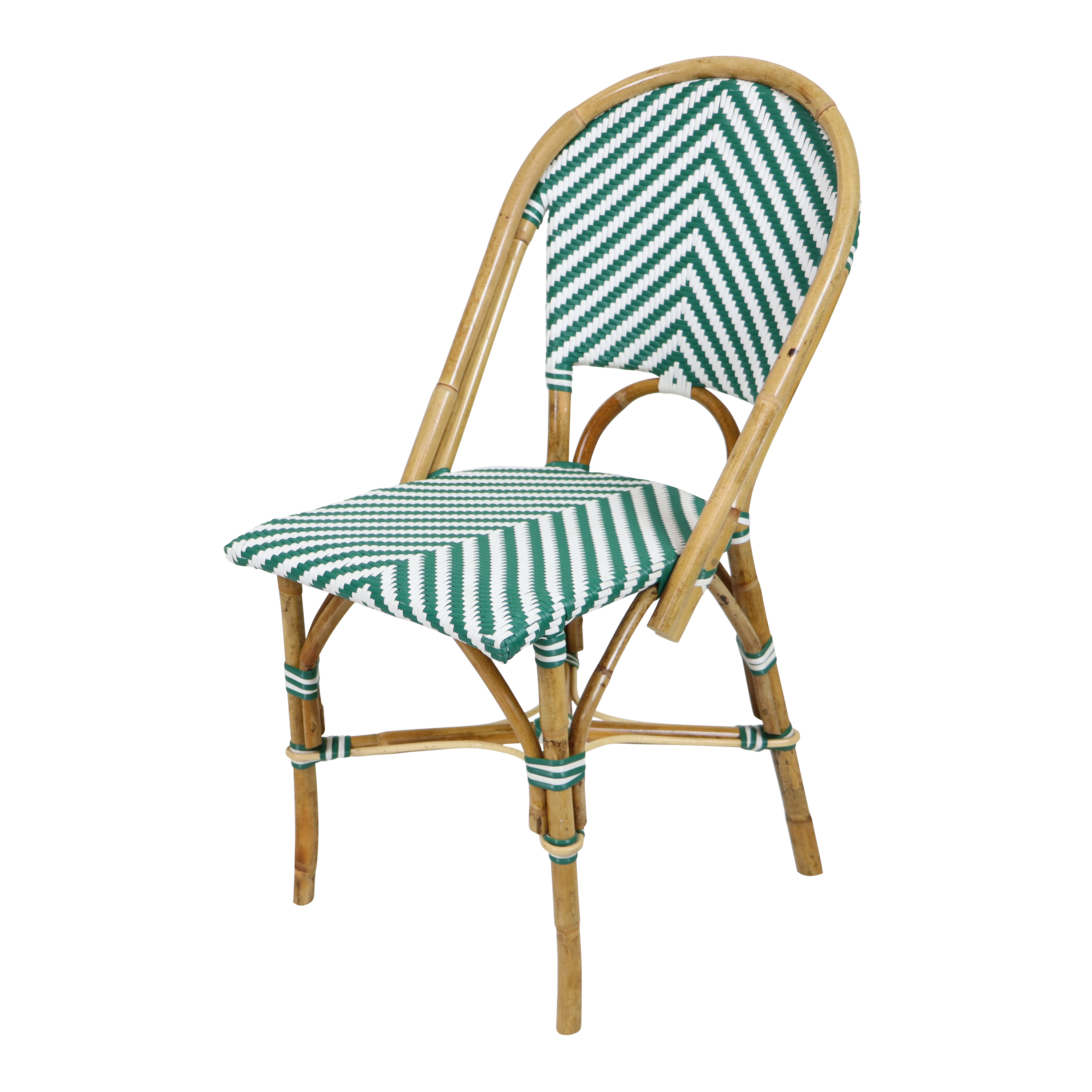 AXI Jacqueline Rattan Bistro Set Green/White-8720365066115 AXI Jacqueline Rattan Bistro Set Green/White