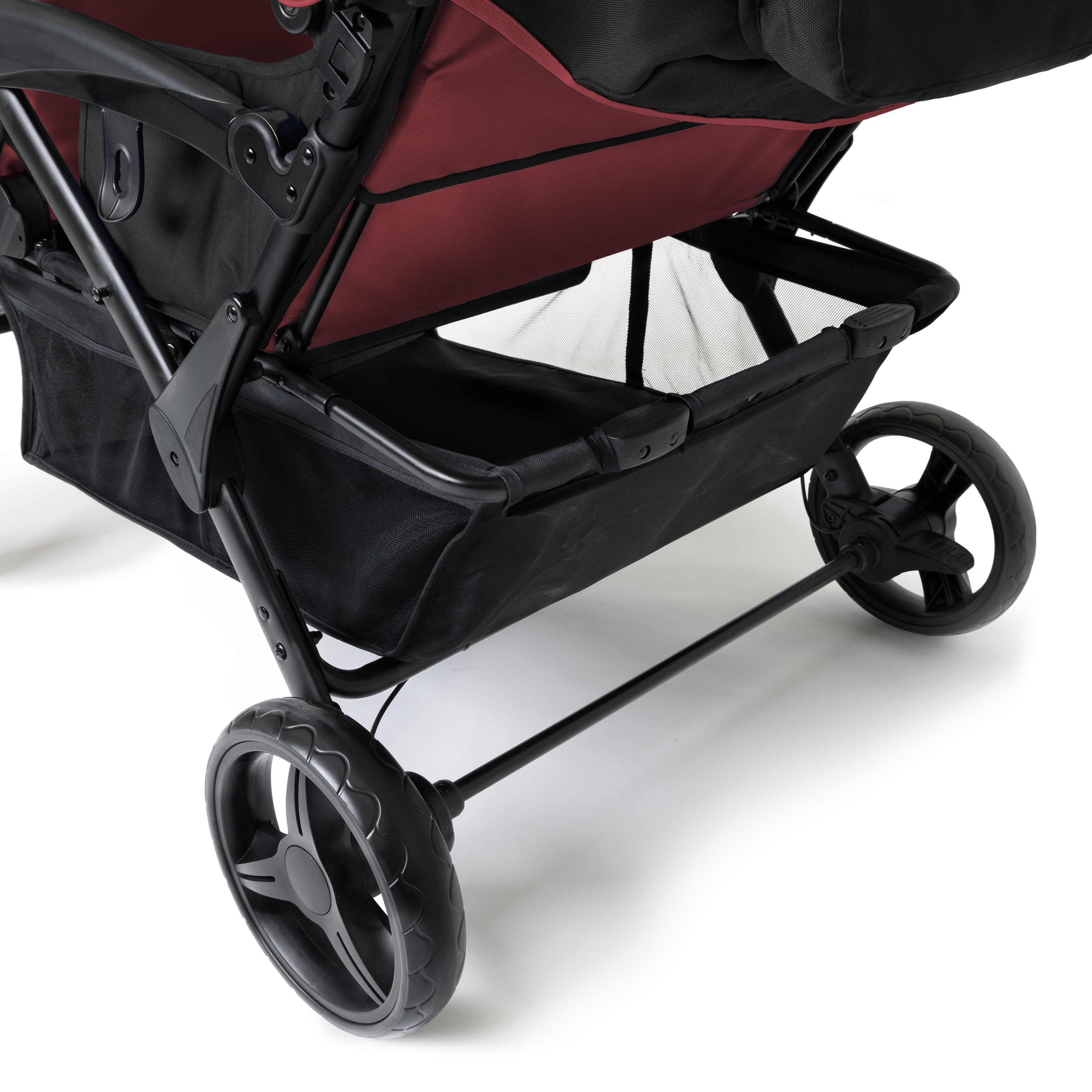 Gaggle Odyssey 4x4 Quad Stroller for 4 Children - Red/Black-0849801013549 Gaggle Odyssey 4x4 Quad Stroller for 4 Children - Red/Black