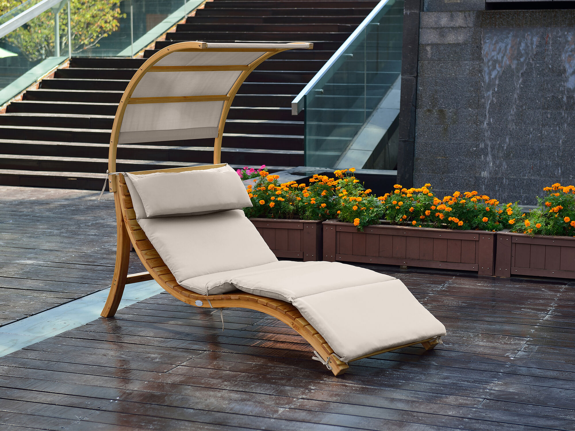 AXI Salina ligstoel met zonnescherm Beige-8720365060915 AXI Salina ligstoel met zonnescherm Beige