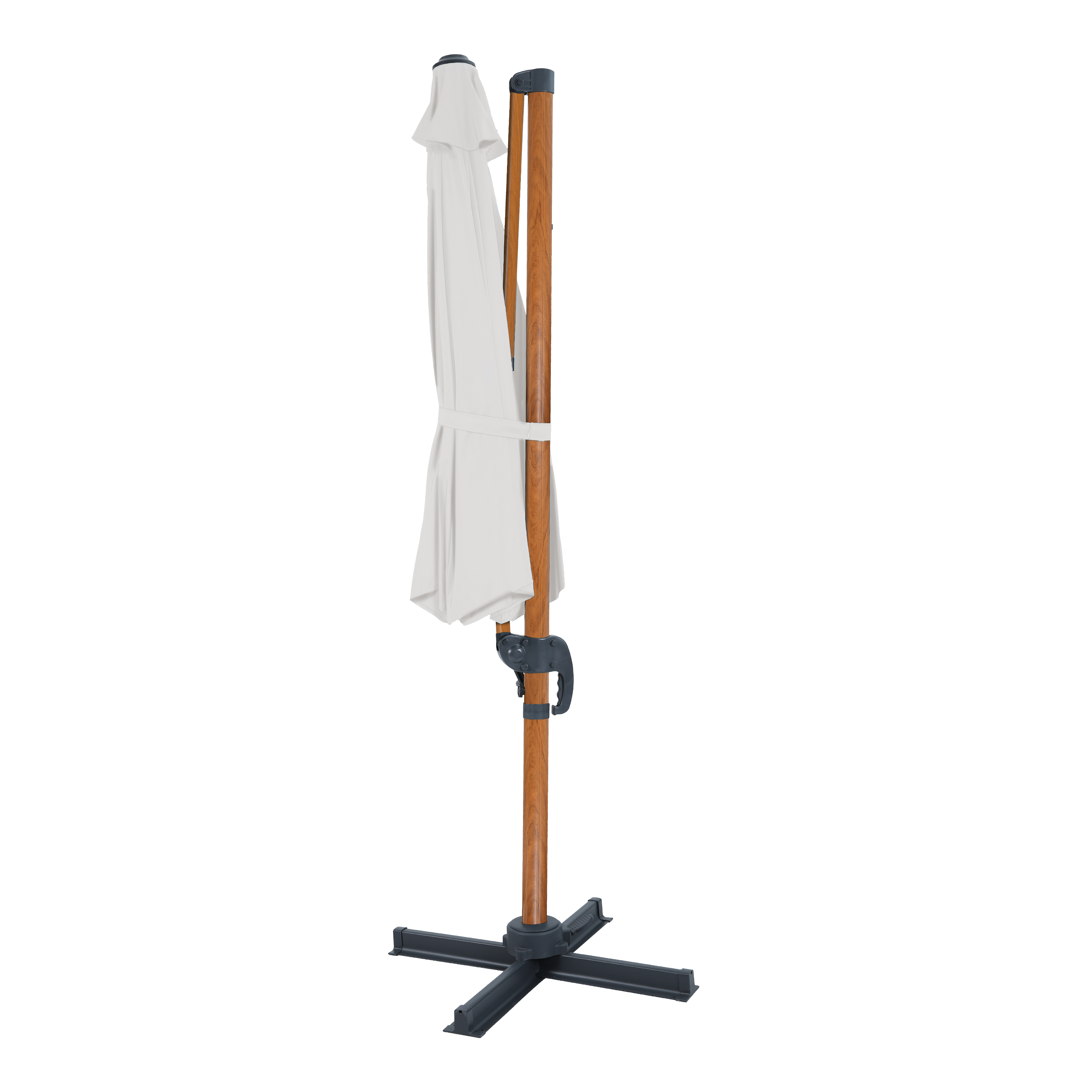 AXI Marisol Floating Parasol Ã˜ 300cm Wood-look/Beige 