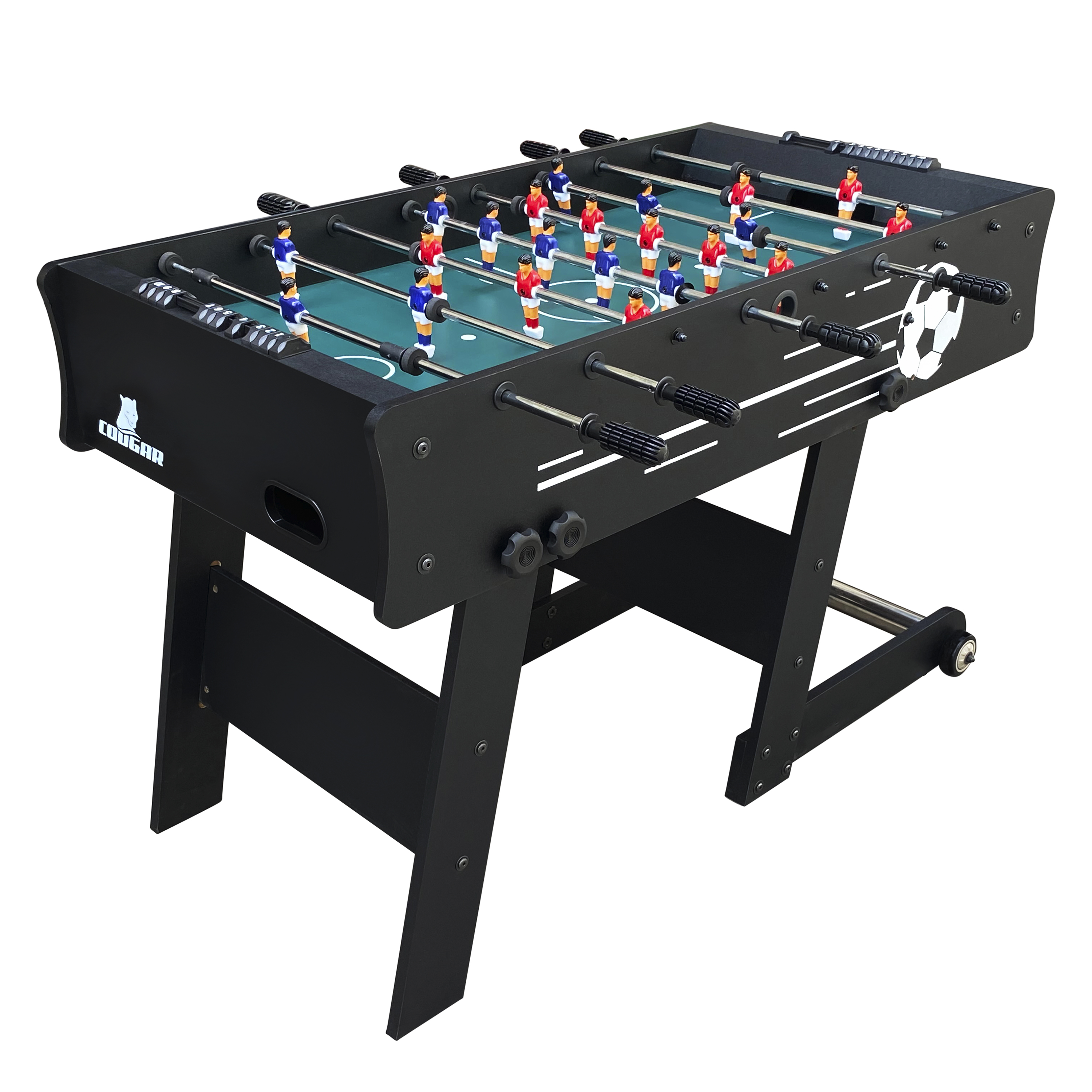 Cougar Scorpion Kick TS Folding Football Table - Black-8717973936046 Cougar Scorpion Kick TS Folding Football Table - Black