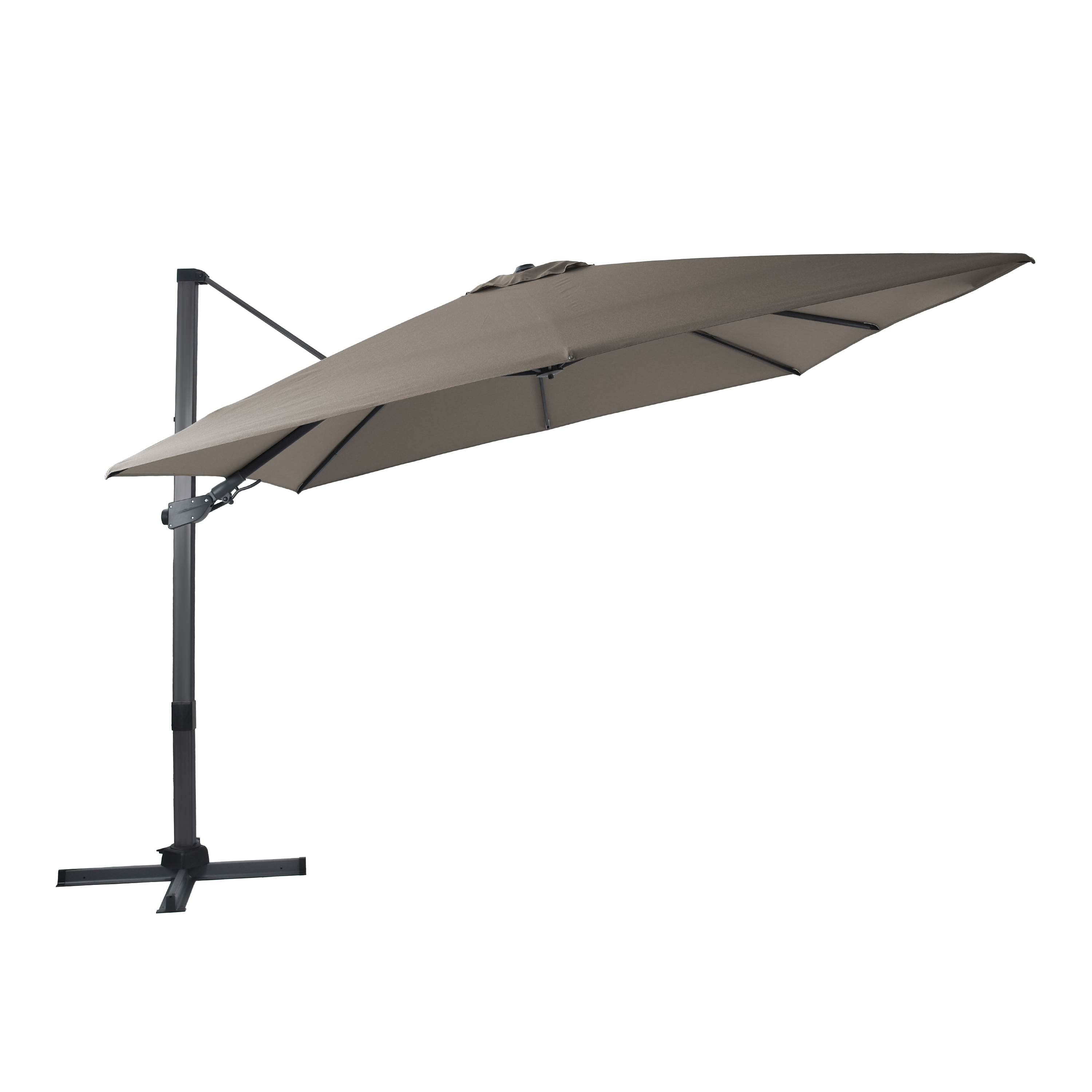 AXI Apollo Premium Zweefparasol 300x300cm Antraciet/taupe
