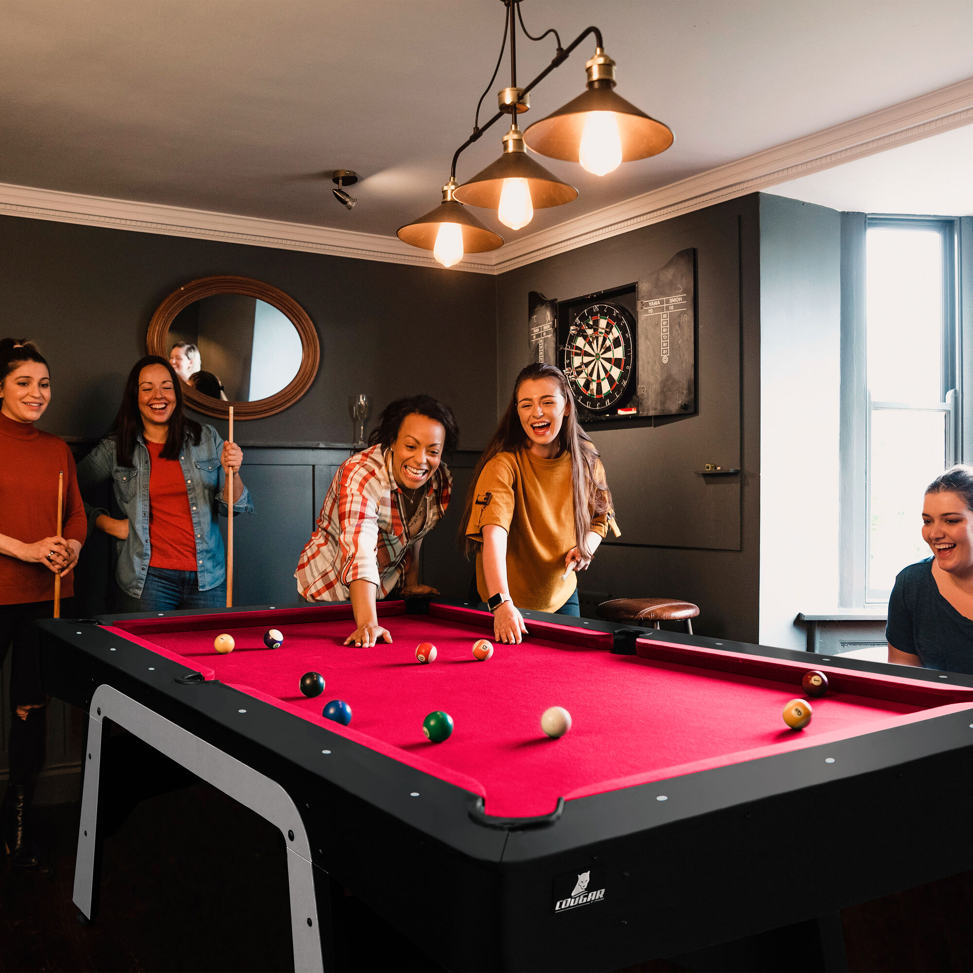 Cougar Arch Pro Pooltafel Zwart/rood