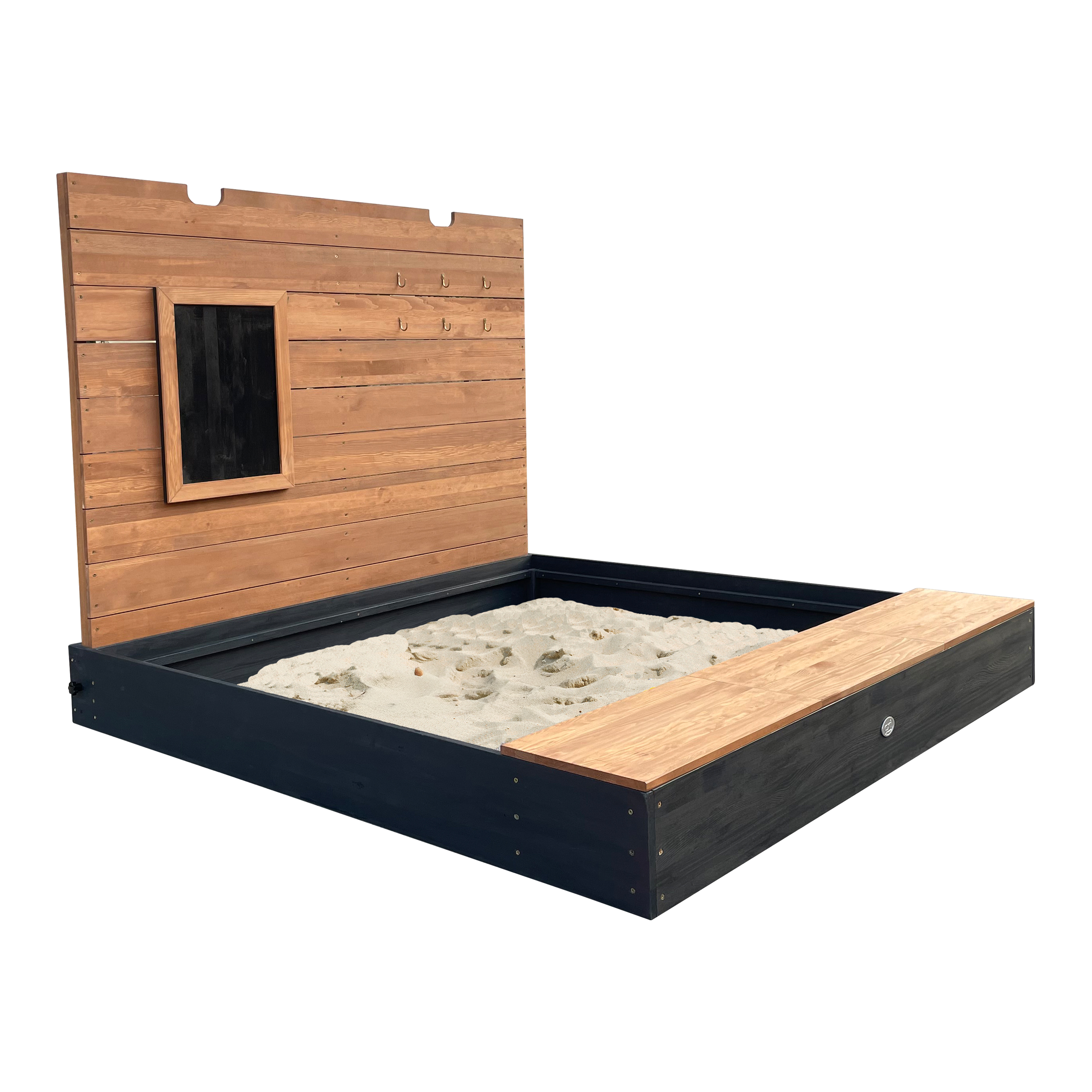 AXI Mandy XXL Sandbox with Storage and Lid Anthracite/Brown