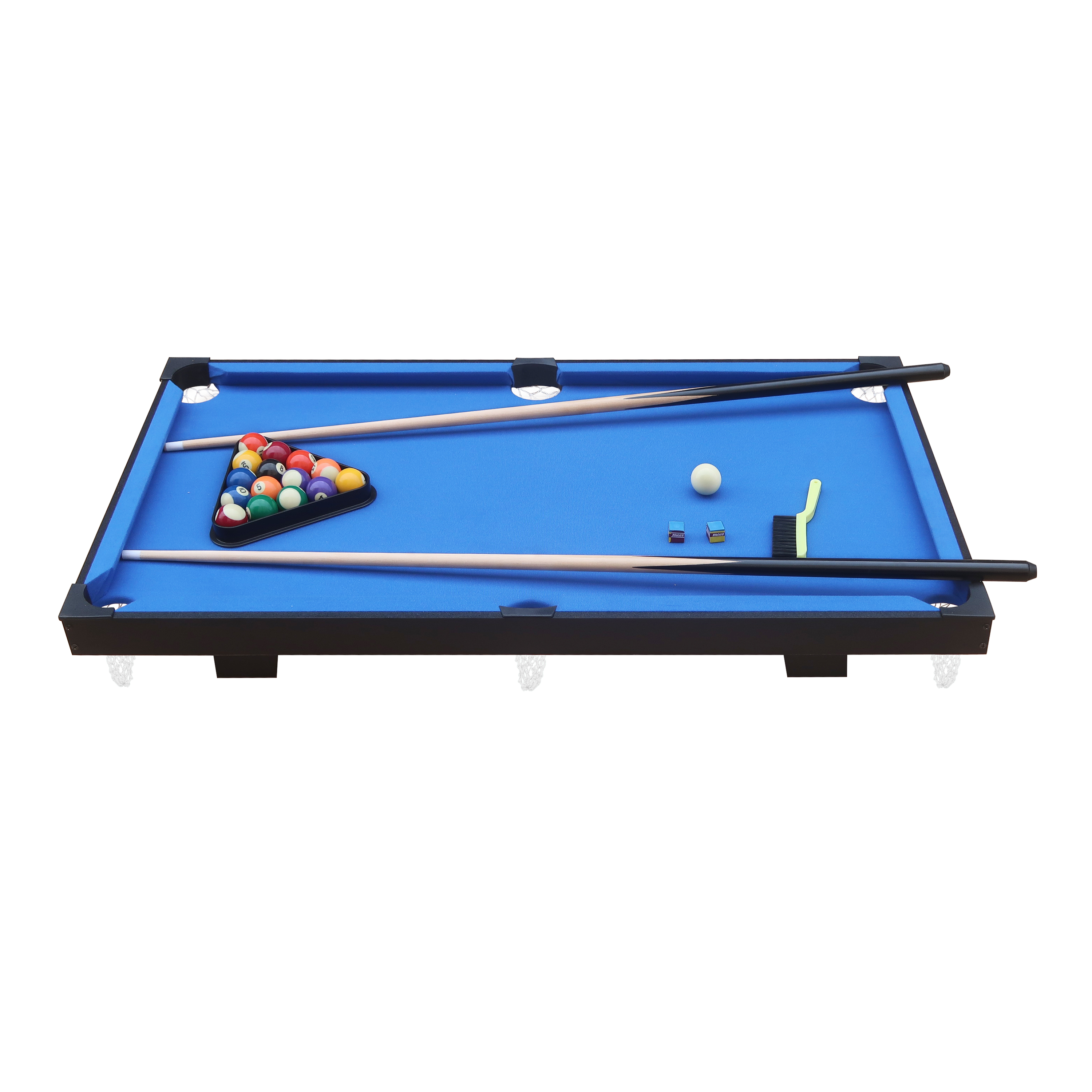 Cougar Pooltafel Mini Draagbaar Zwart/blauw