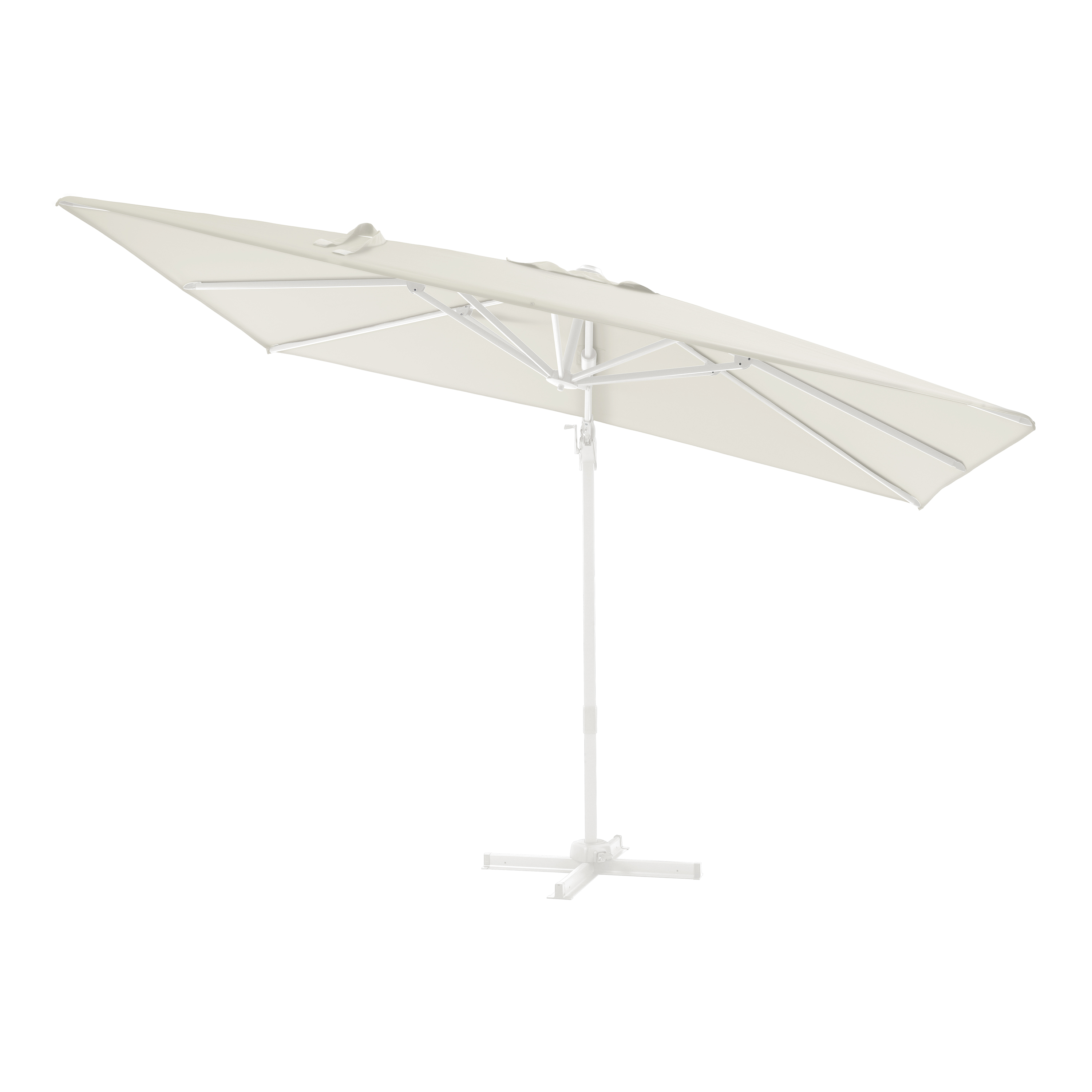 AXI Milad Premium Zweefparasol 200x300cm Wit/Beige