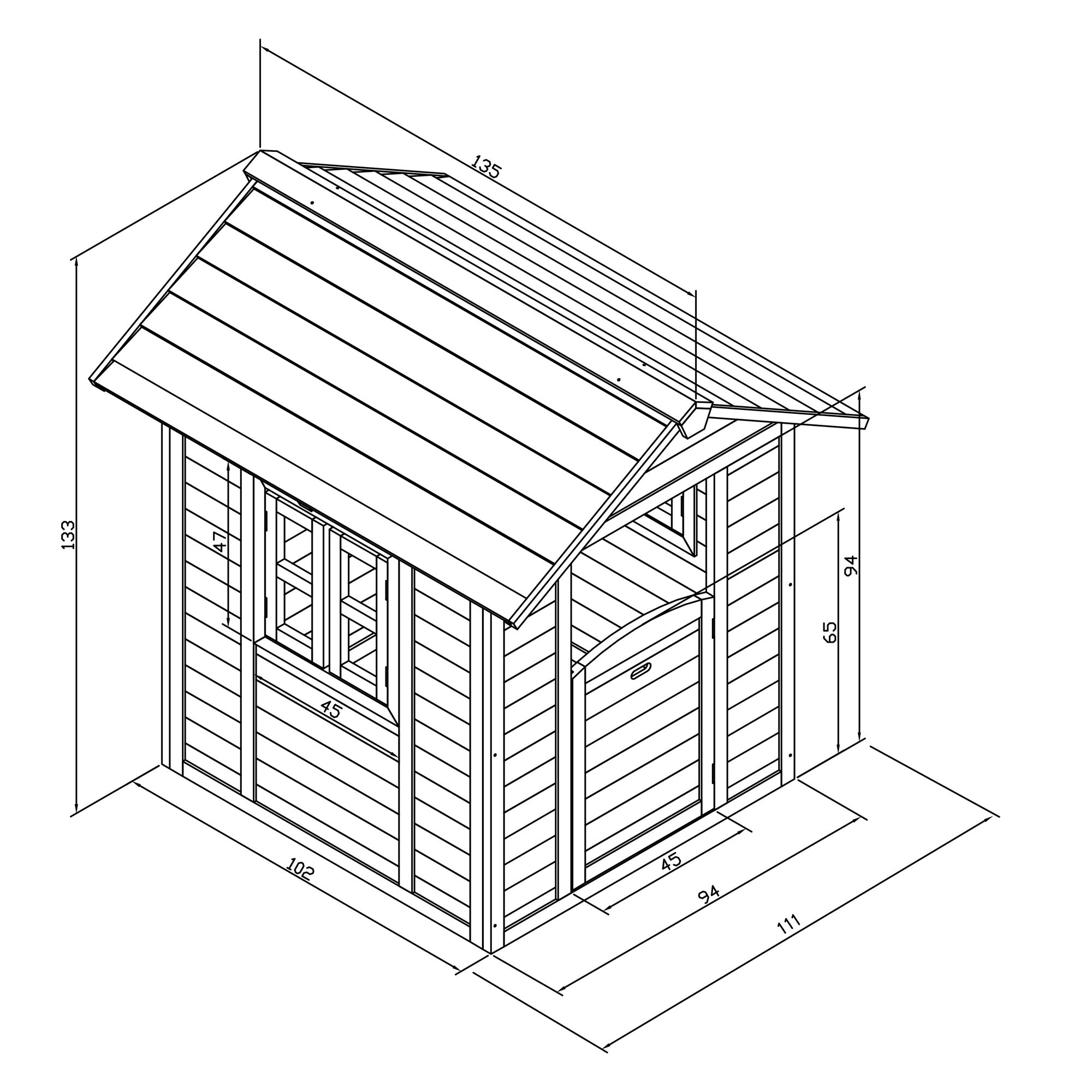 AXI Lodge Playhouse Scandinavian Red