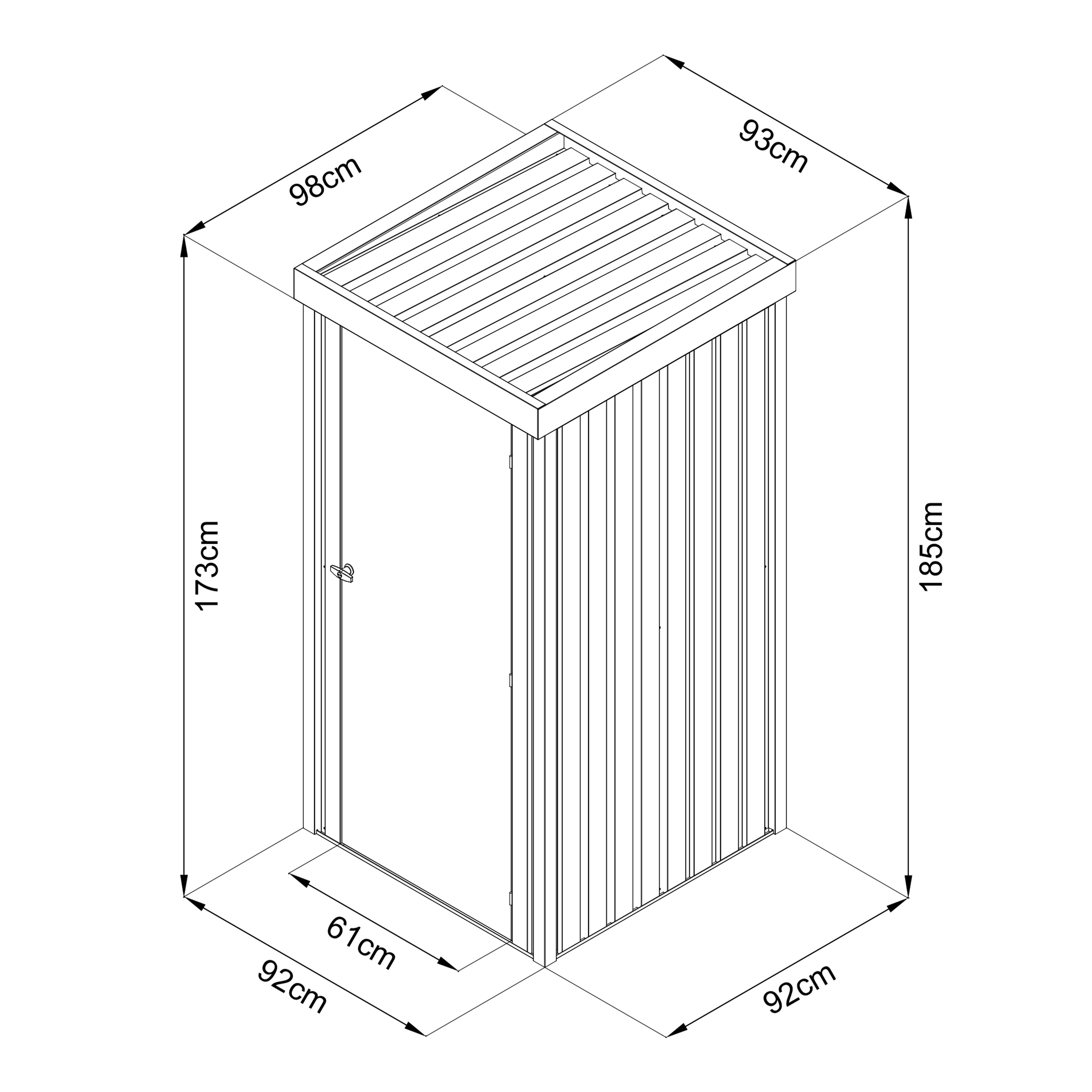AXI Hector Premium metal Garden Cabinet 1300L Anthracite 
