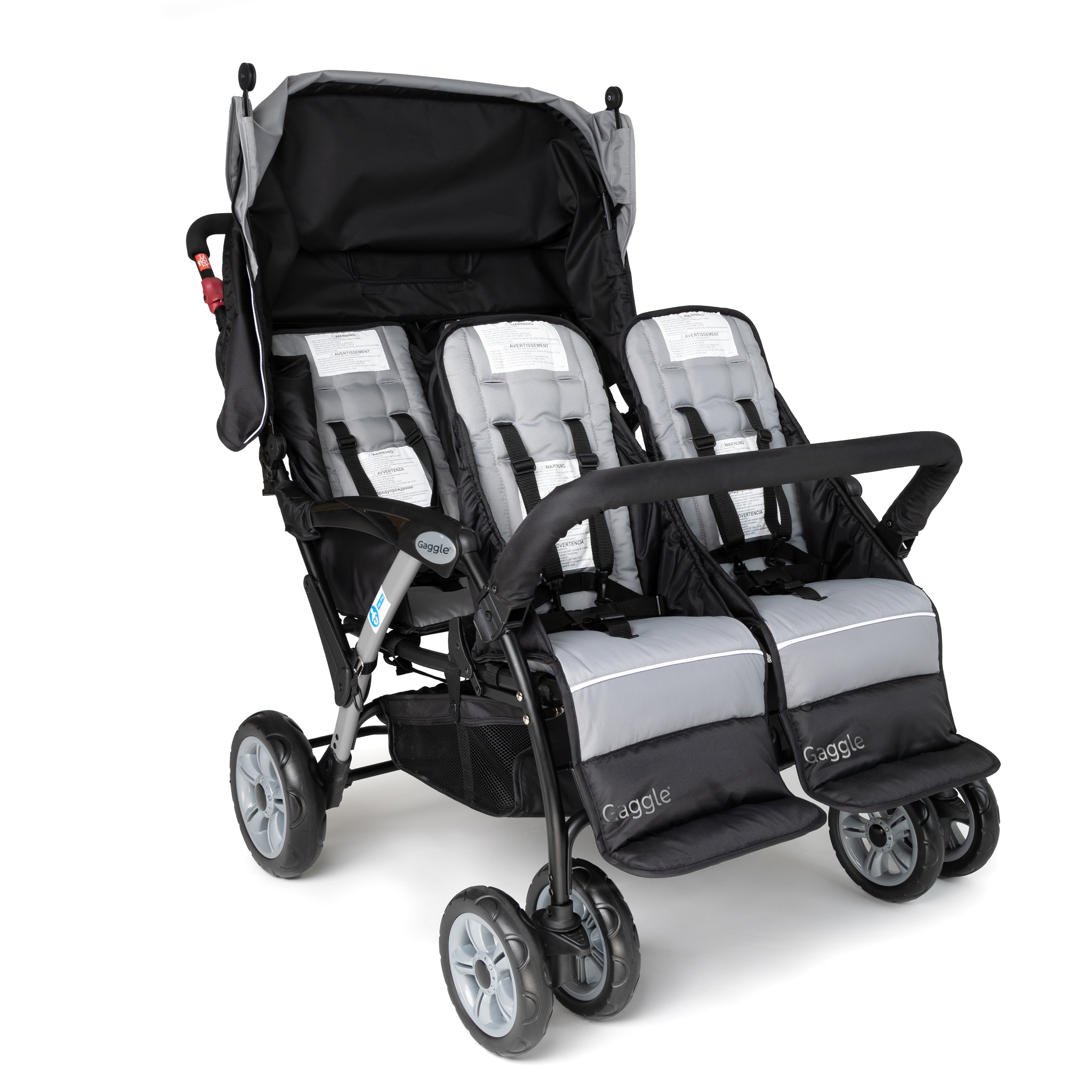 Gaggle Odyssey 4x4 Quad Stroller for 4 Children - Black-0849801001157 Gaggle Odyssey 4x4 Quad Stroller for 4 Children - Black