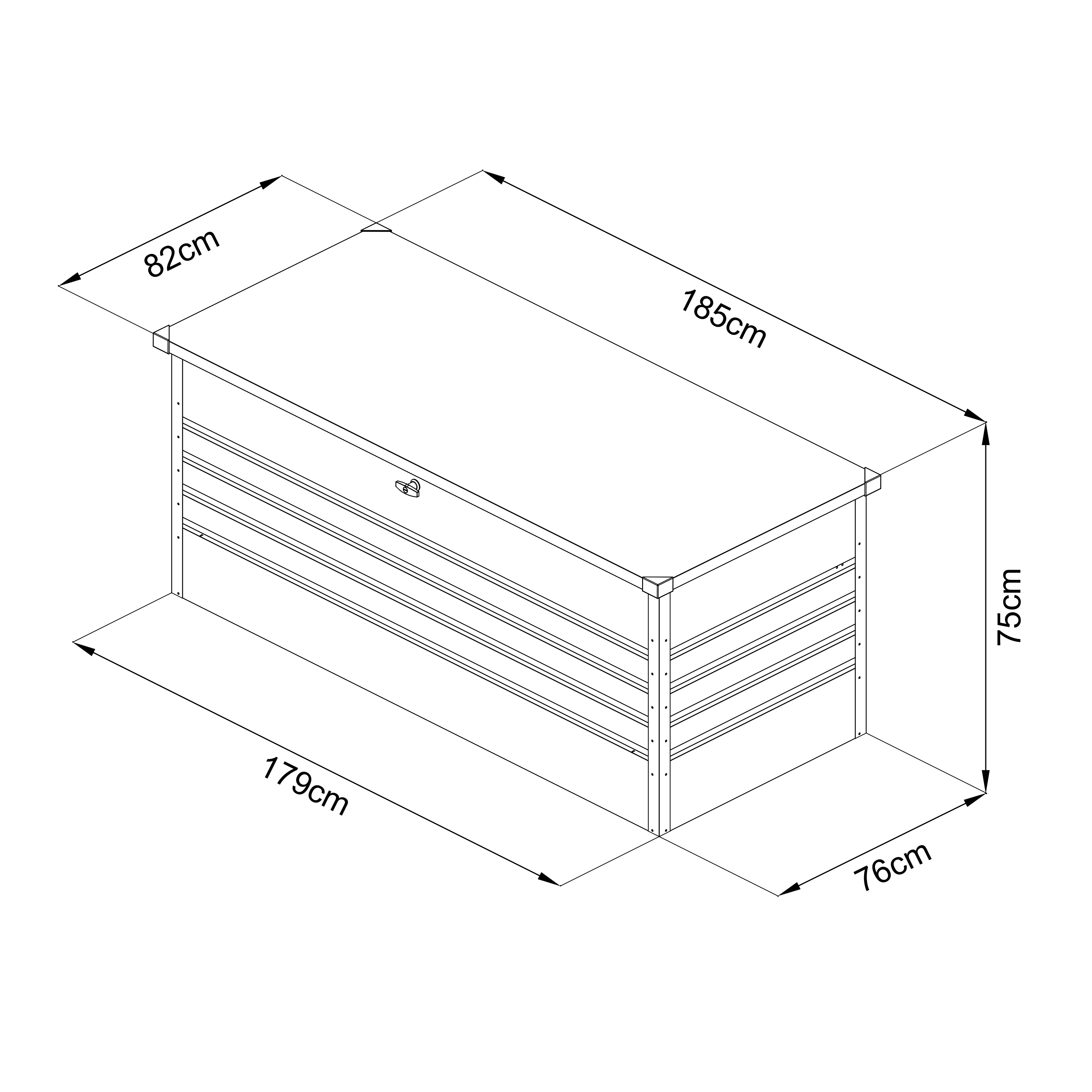 AXI Miles metal Storage Box 1000 Anthracite