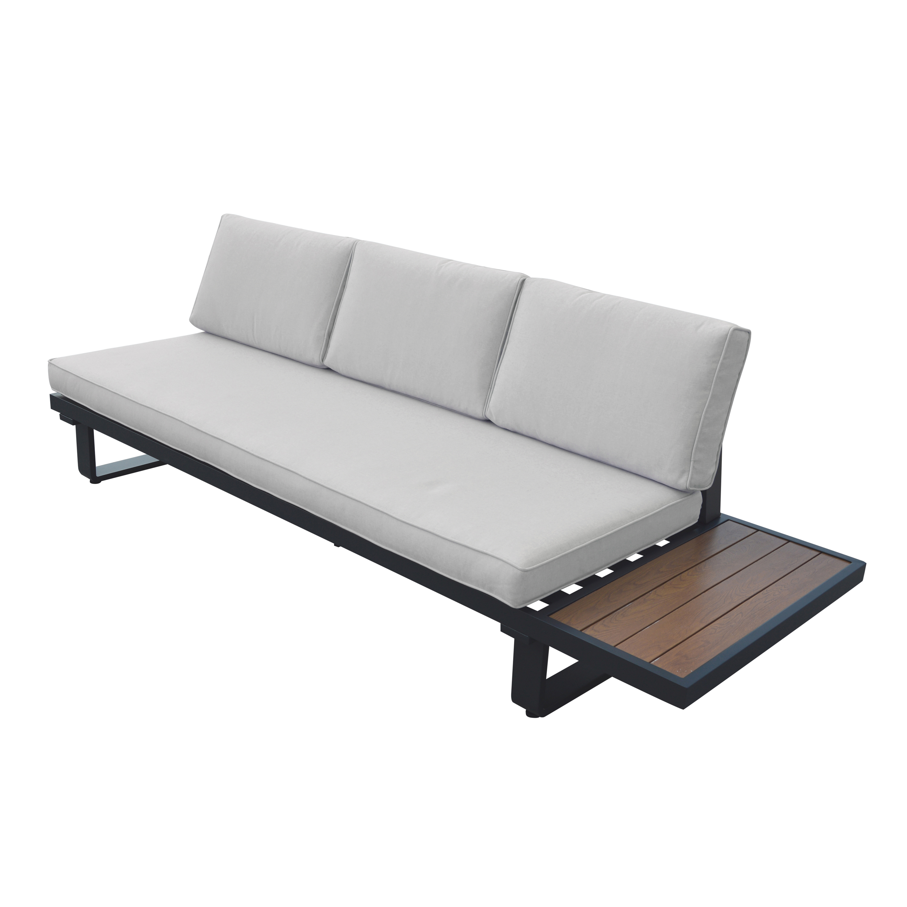 AXI Elin Lounge Set with Side Tables Anthracite with Wood-Look-8720365064128 AXI Elin Lounge Set with Side Tables Anthracite with Wood-Look