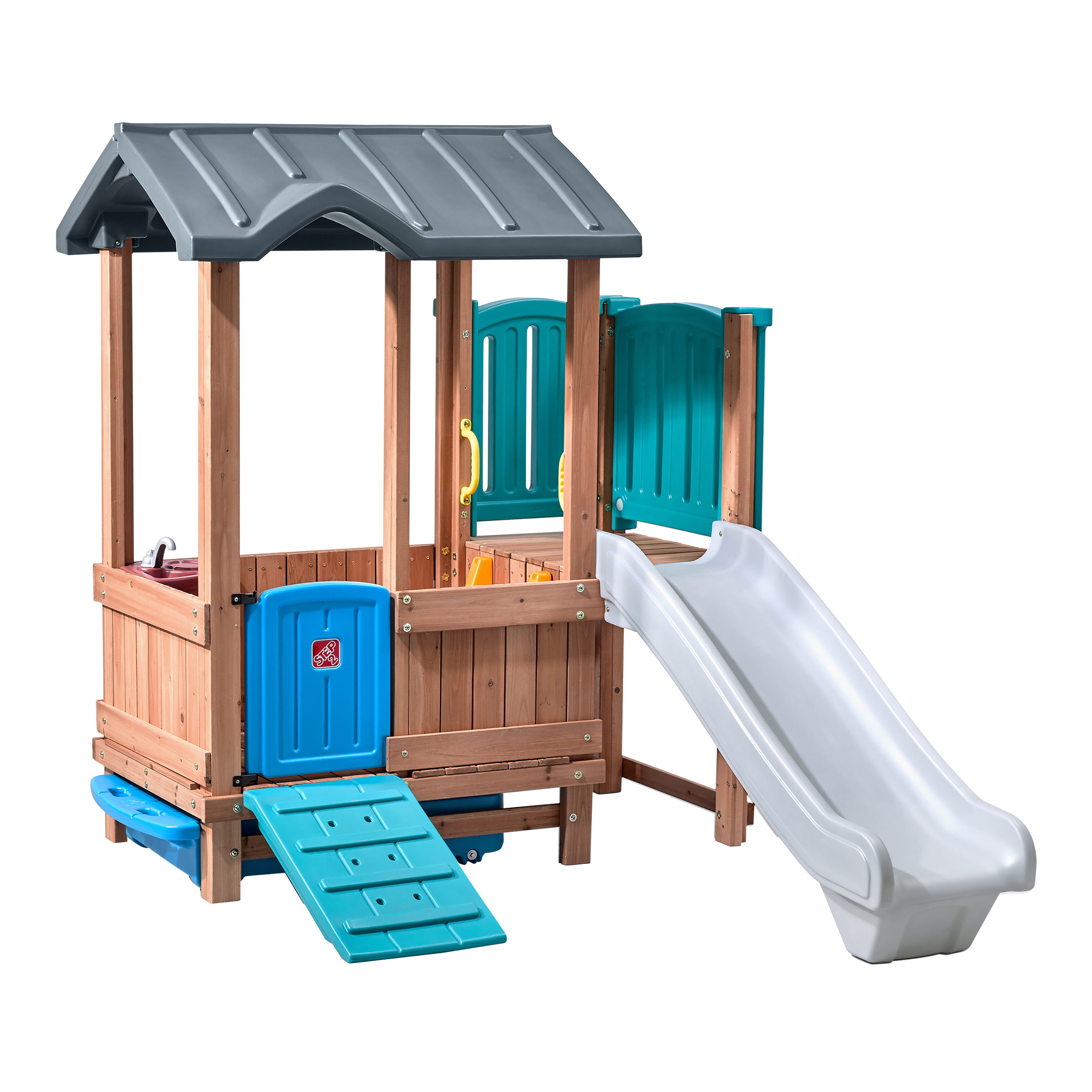 Step2 Playhouse Woodland Adventure Playhouse & Slide-0733538490691 Step2 Playhouse Woodland Adventure Playhouse & Slide