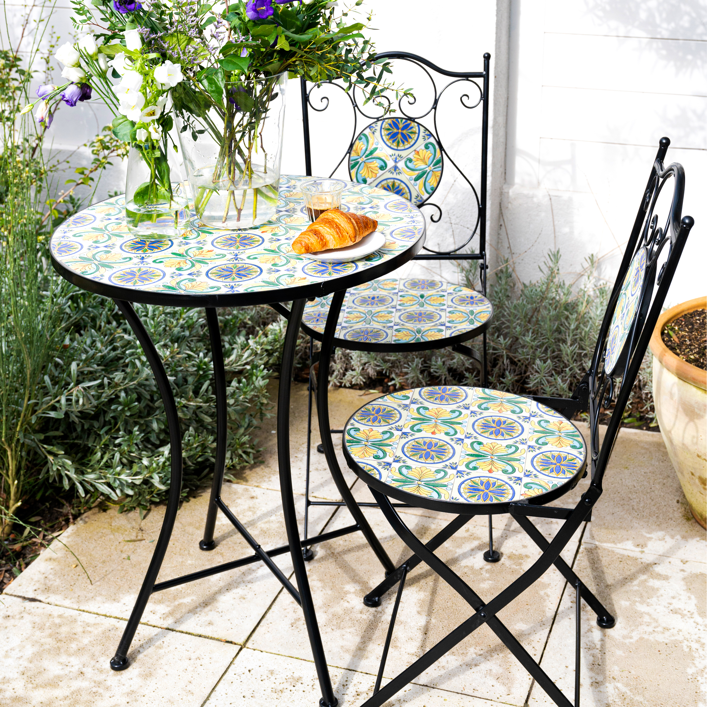 AXI AmÃ©lie MozaÃ¯ek Bistroset Siciliaanse stijl Blauw/geel