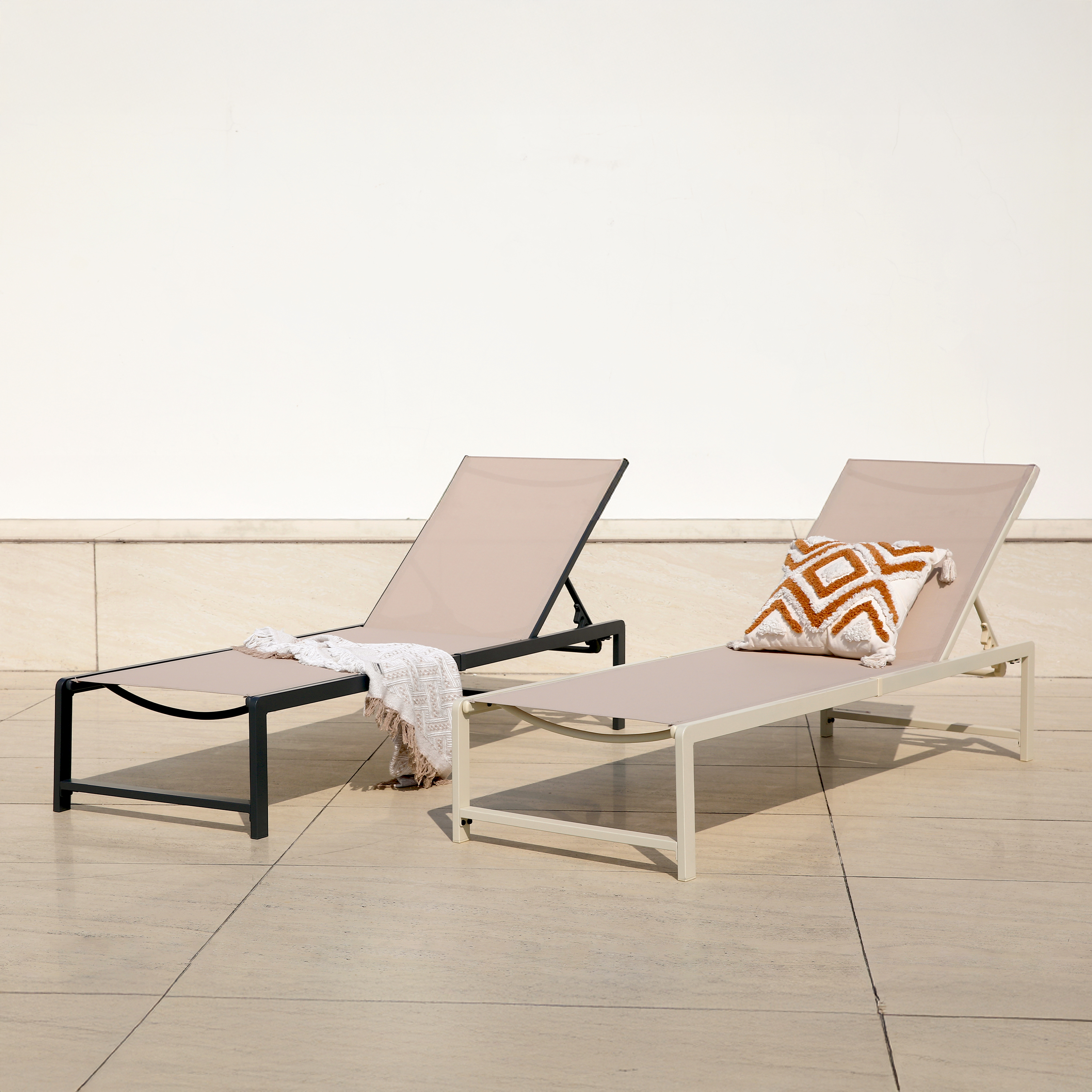 AXI Zane Sunbed Beige/Brown