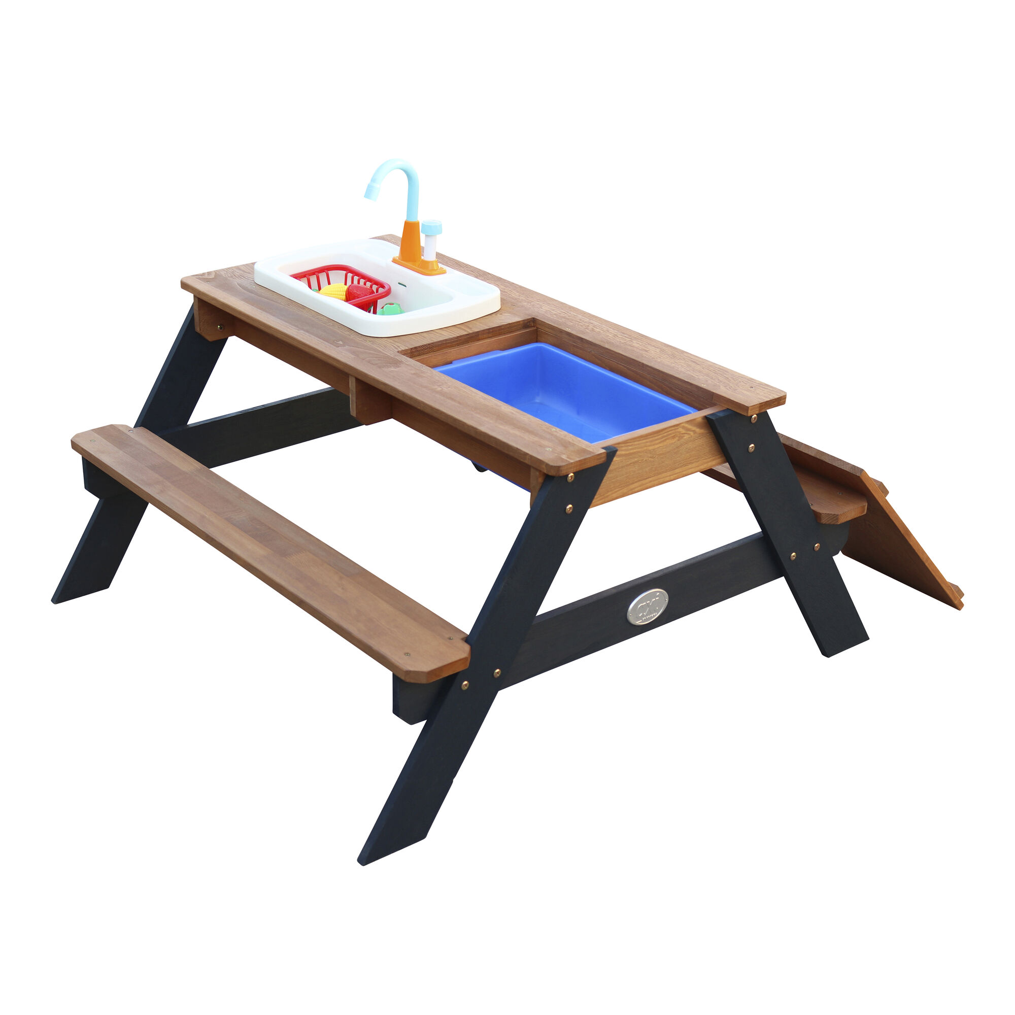 AXI Emily Zand & Water Picknicktafel met Speelkeuken wastafel Antraciet/bruin