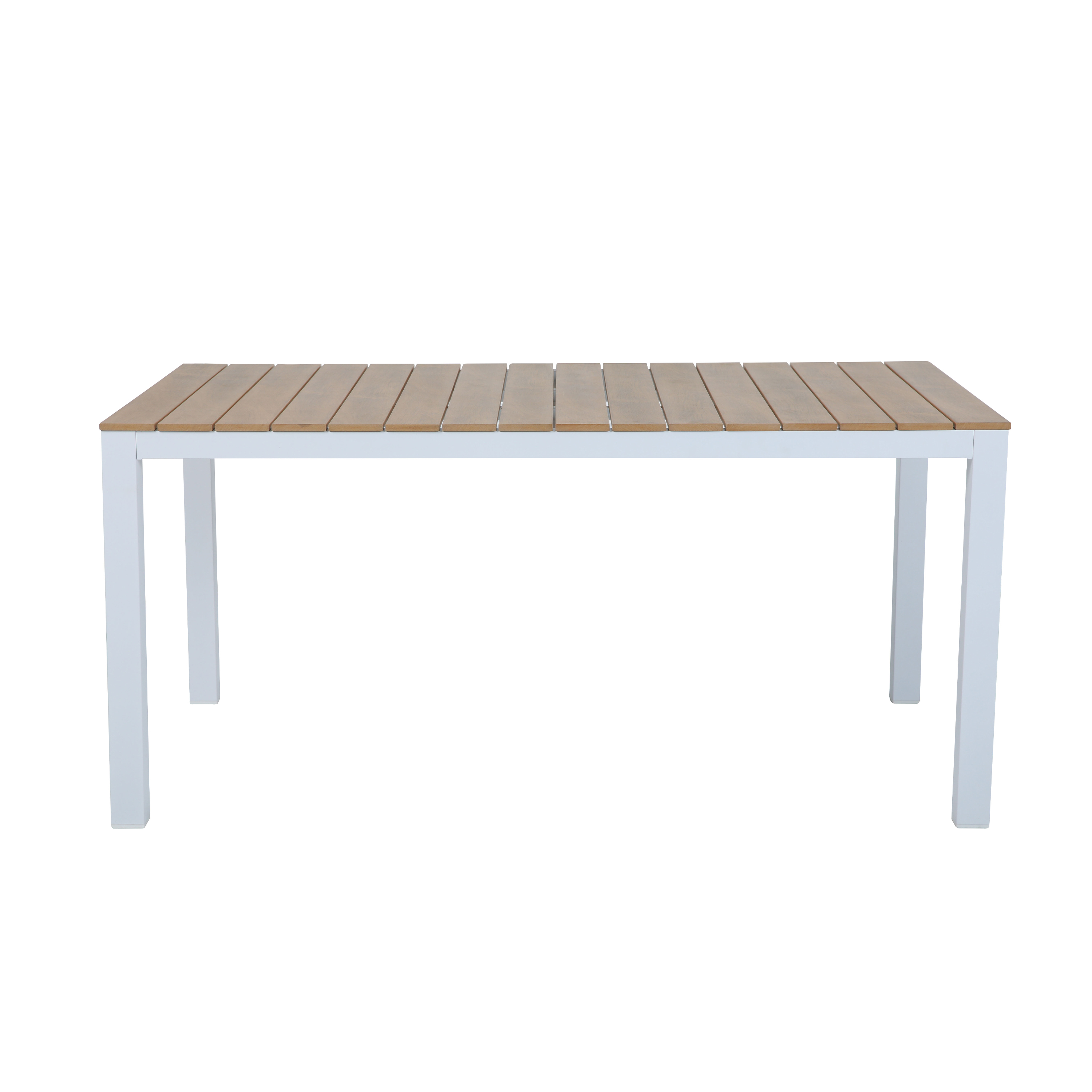 AXI Suvi Garden Set with 4 Chairs White with Teak-look Polywood-8720365062568 AXI Suvi Garden Set with 4 Chairs White with Teak-look Polywood
