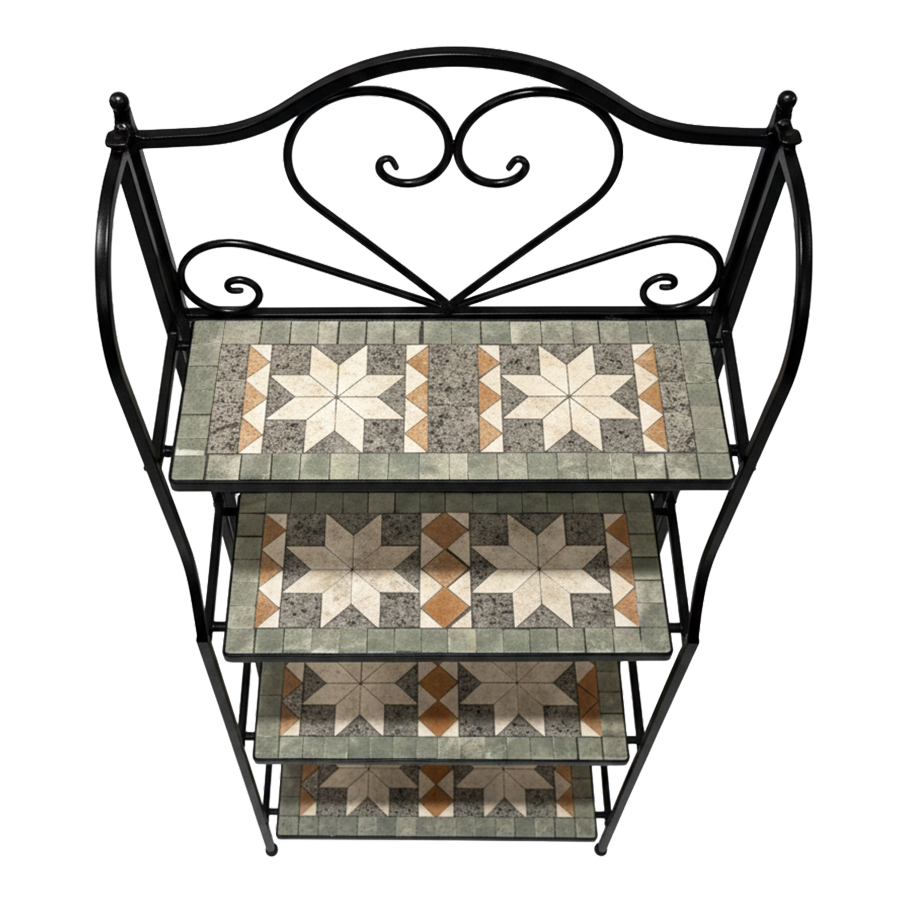 AXI Cleo Metal Plant Stand Mosaic Star – Grey/Brown