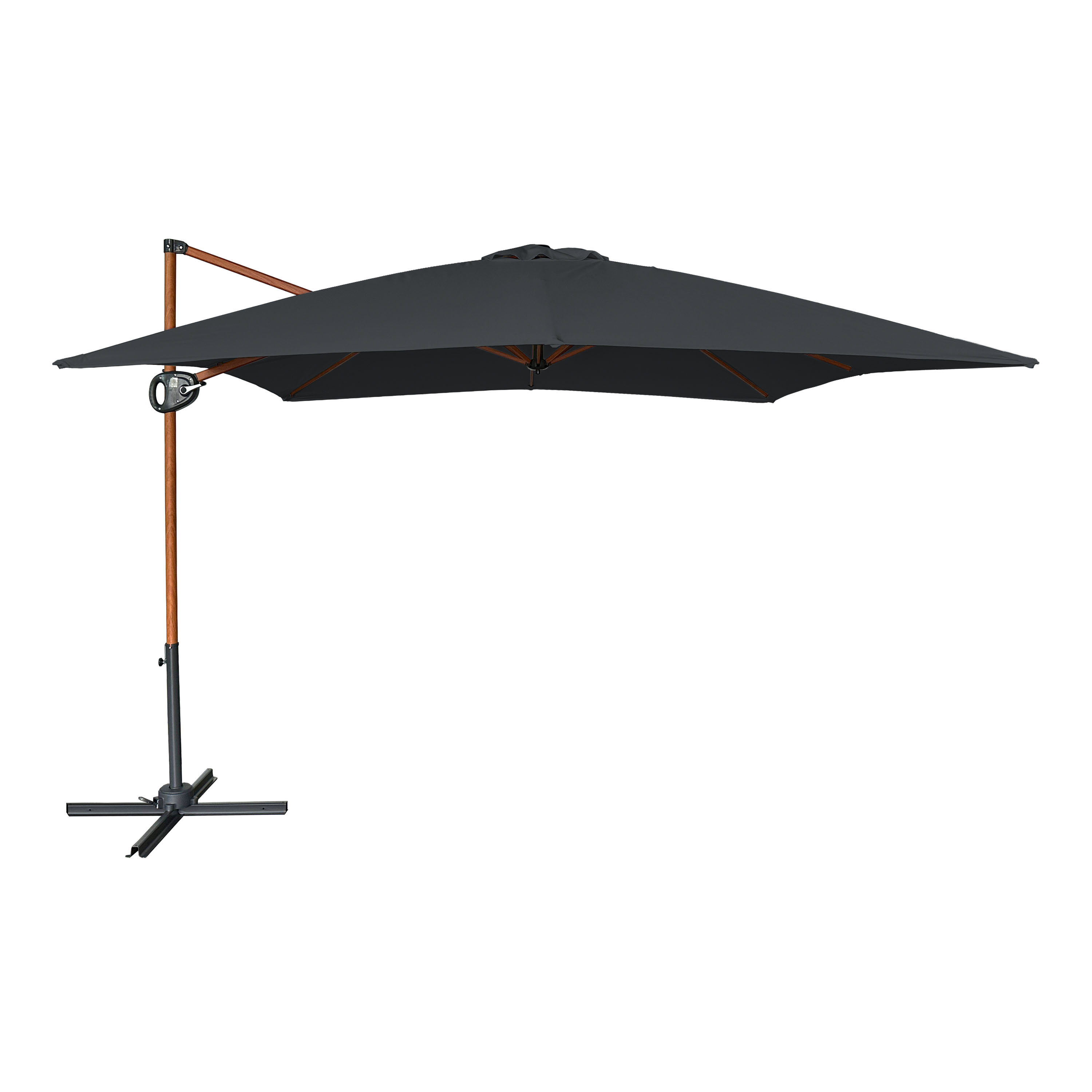 AXI Mira Cantilever Parasol 300x300cm Wood-look/Grey