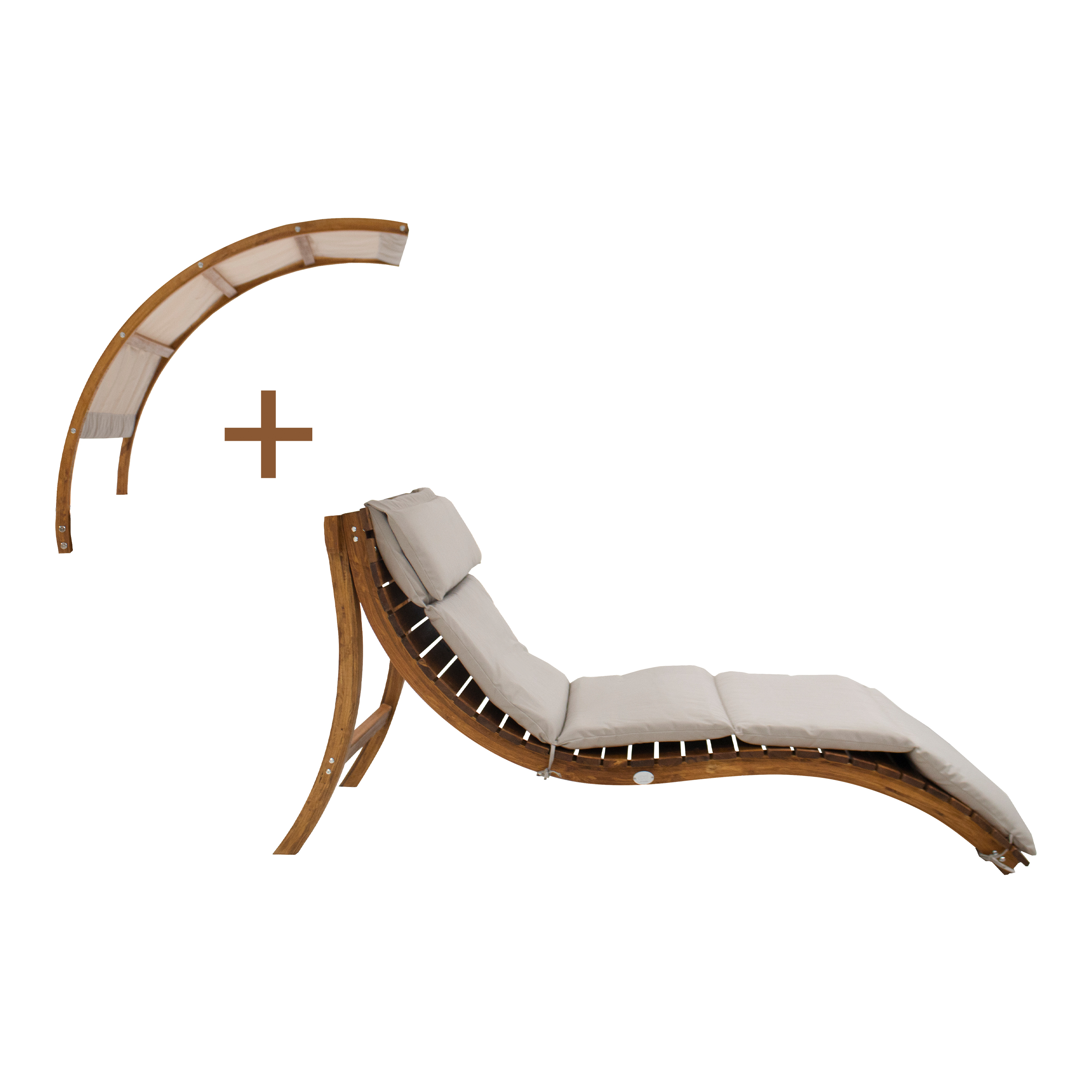 AXI Salina sun lounger with removable canopy Beige