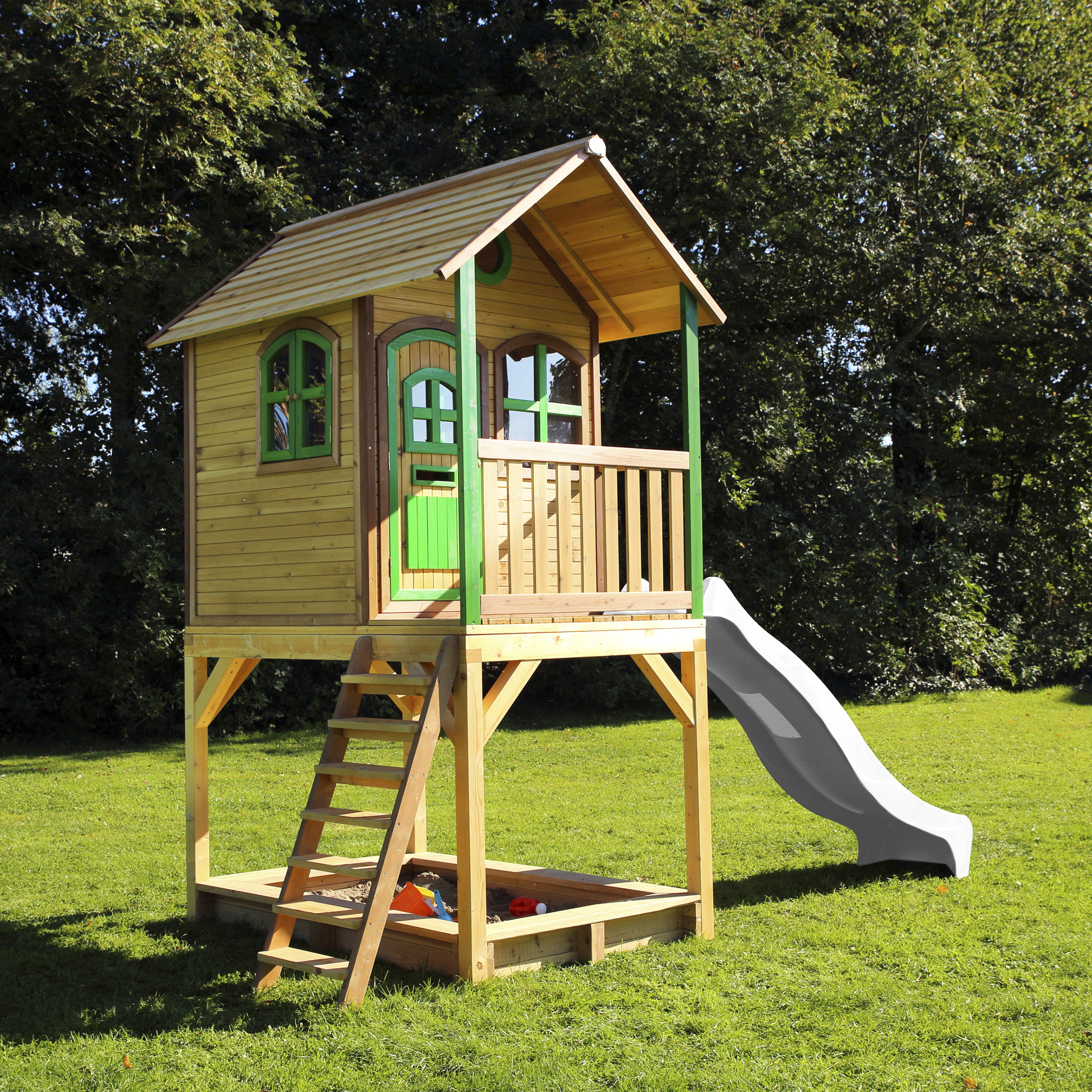 AXI Sarah Playhouse Brown/Green - White Slide