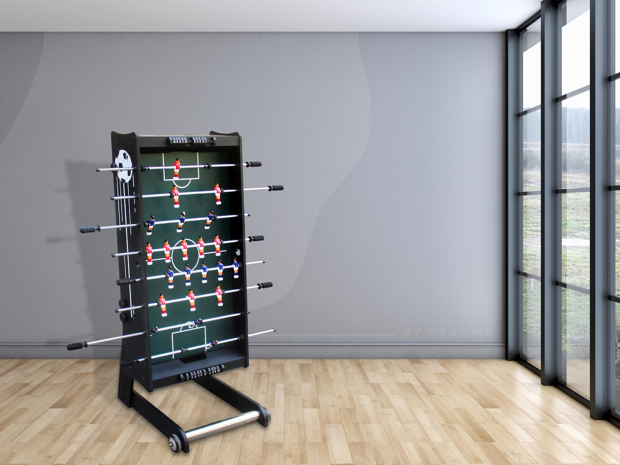 Cougar Scorpion Kick opklapbare Voetbaltafel Zwart