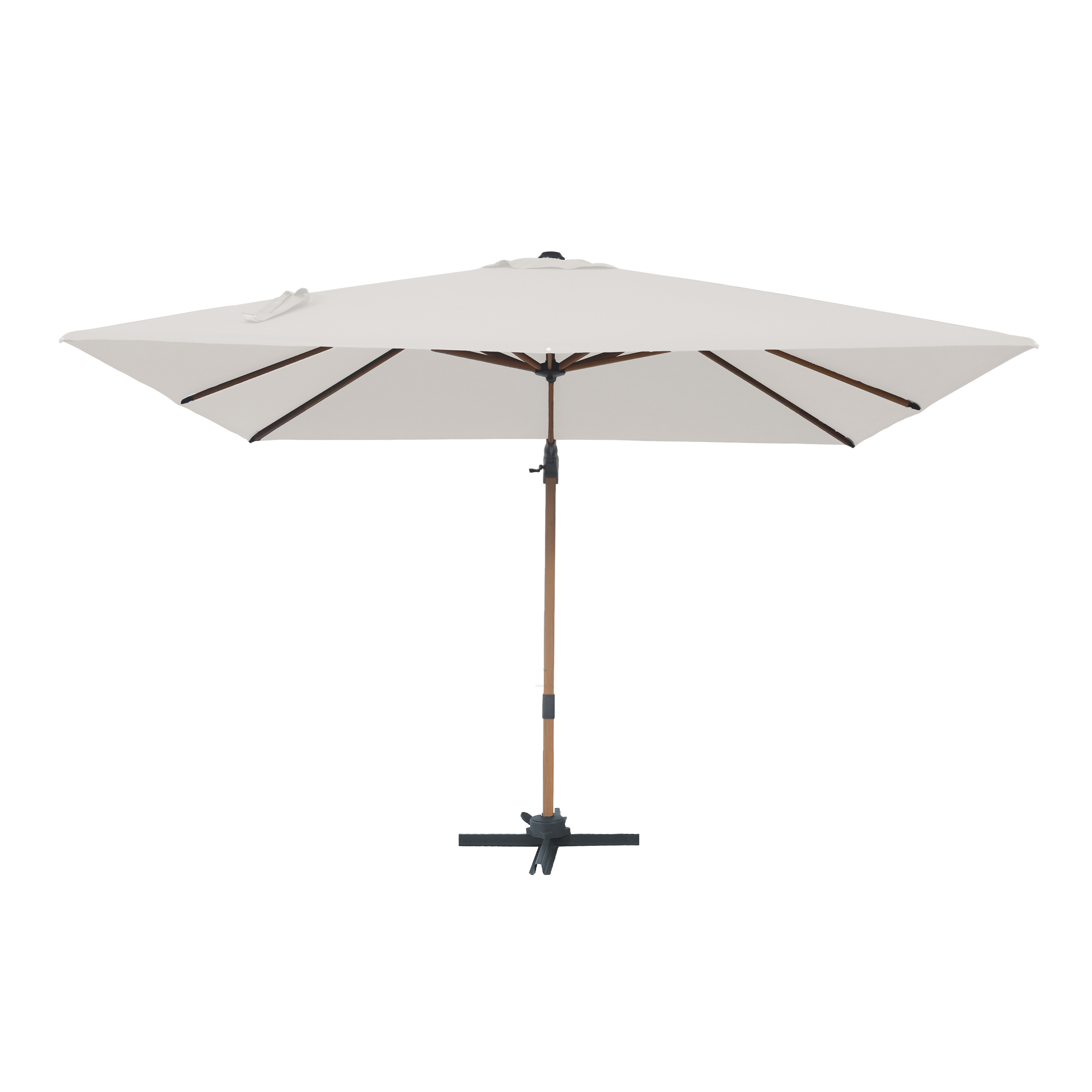 AXI Alina Cantilever Parasol 300x300cm Wood-look/Beige