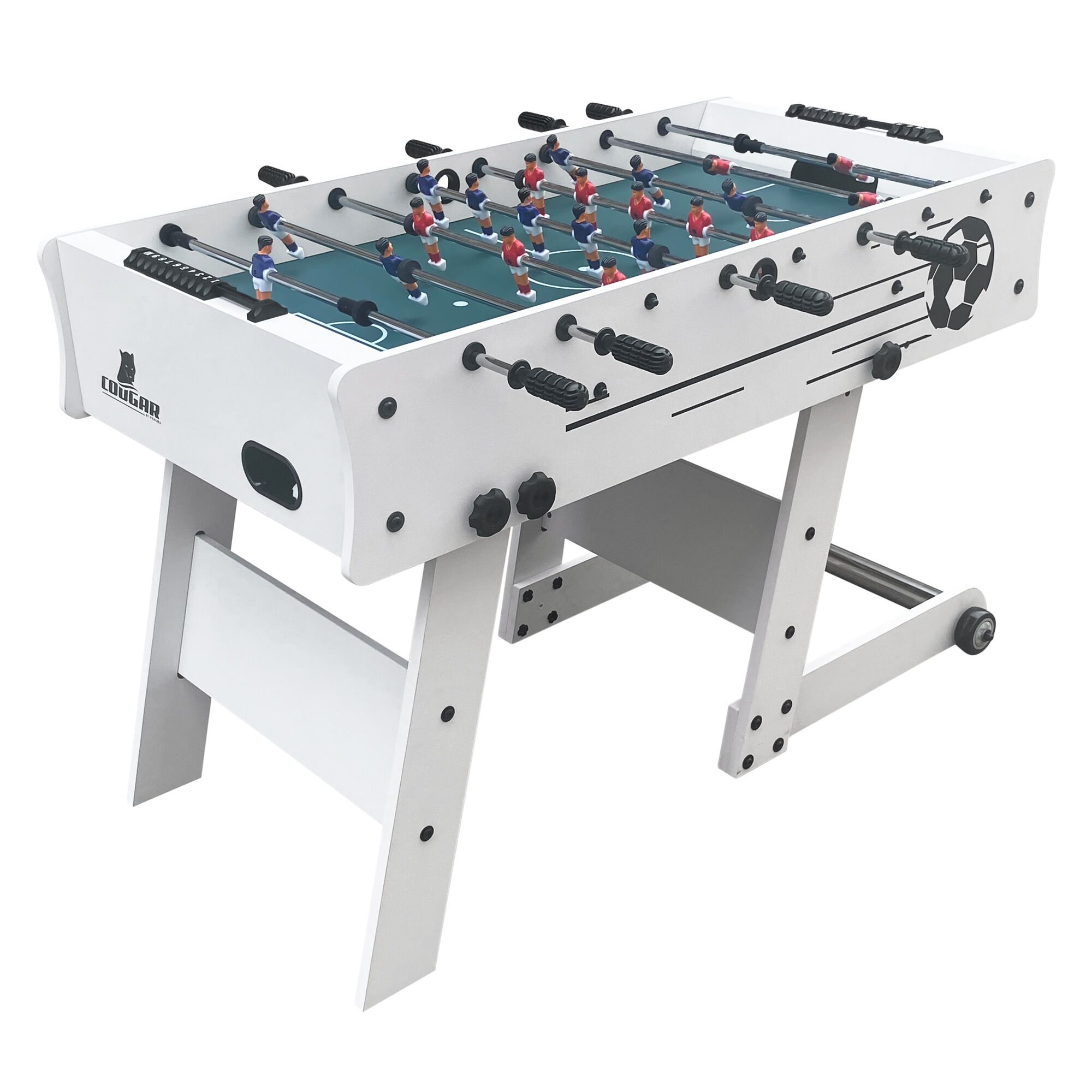 Cougar Scorpion Kick TS opklapbare Voetbaltafel Wit