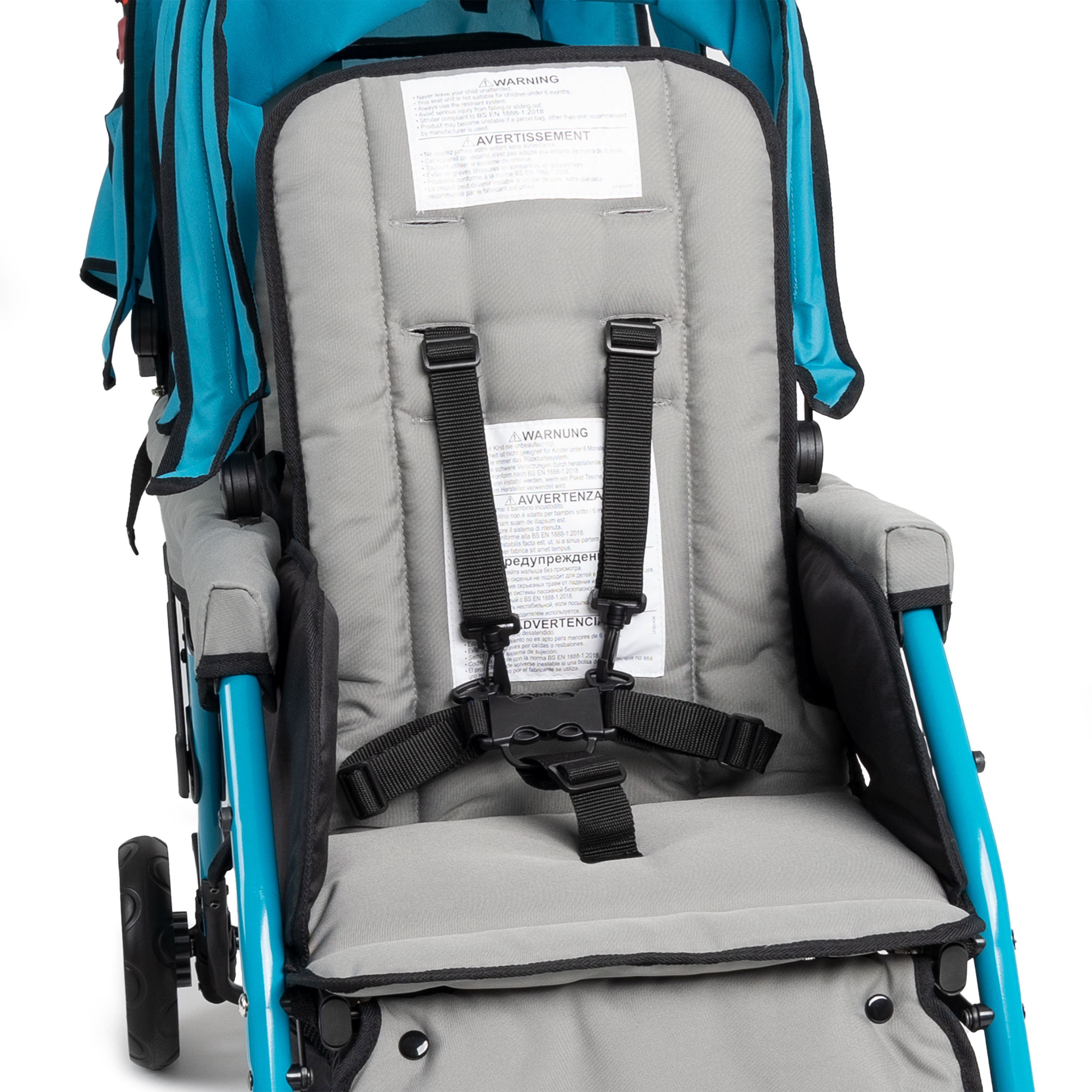 Gaggle Compass Stroller for 3 Children - Turquoise-0849801011750 Gaggle Compass Stroller for 3 Children - Turquoise