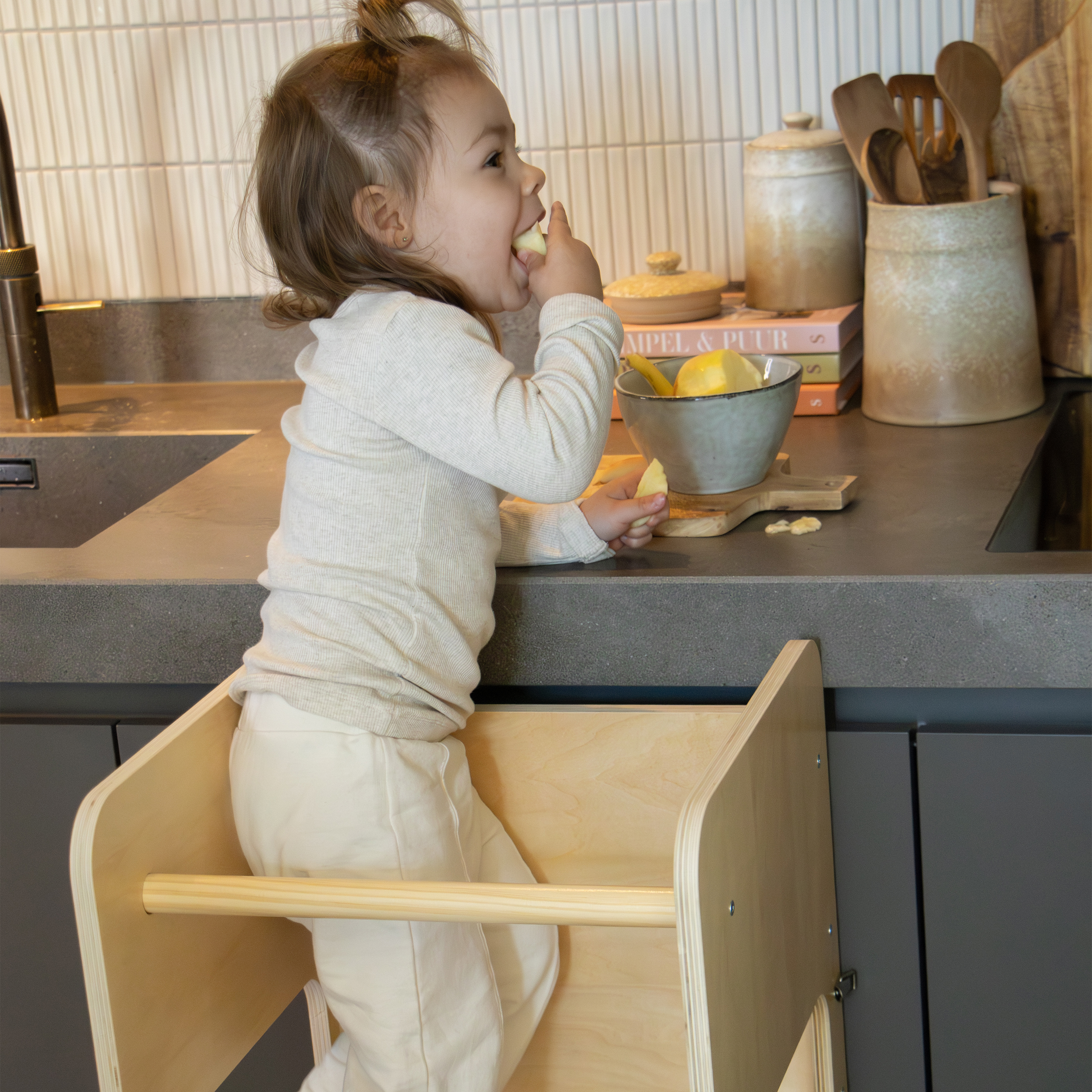 Sunny Mae Learning Tower 2-in-1 Natural