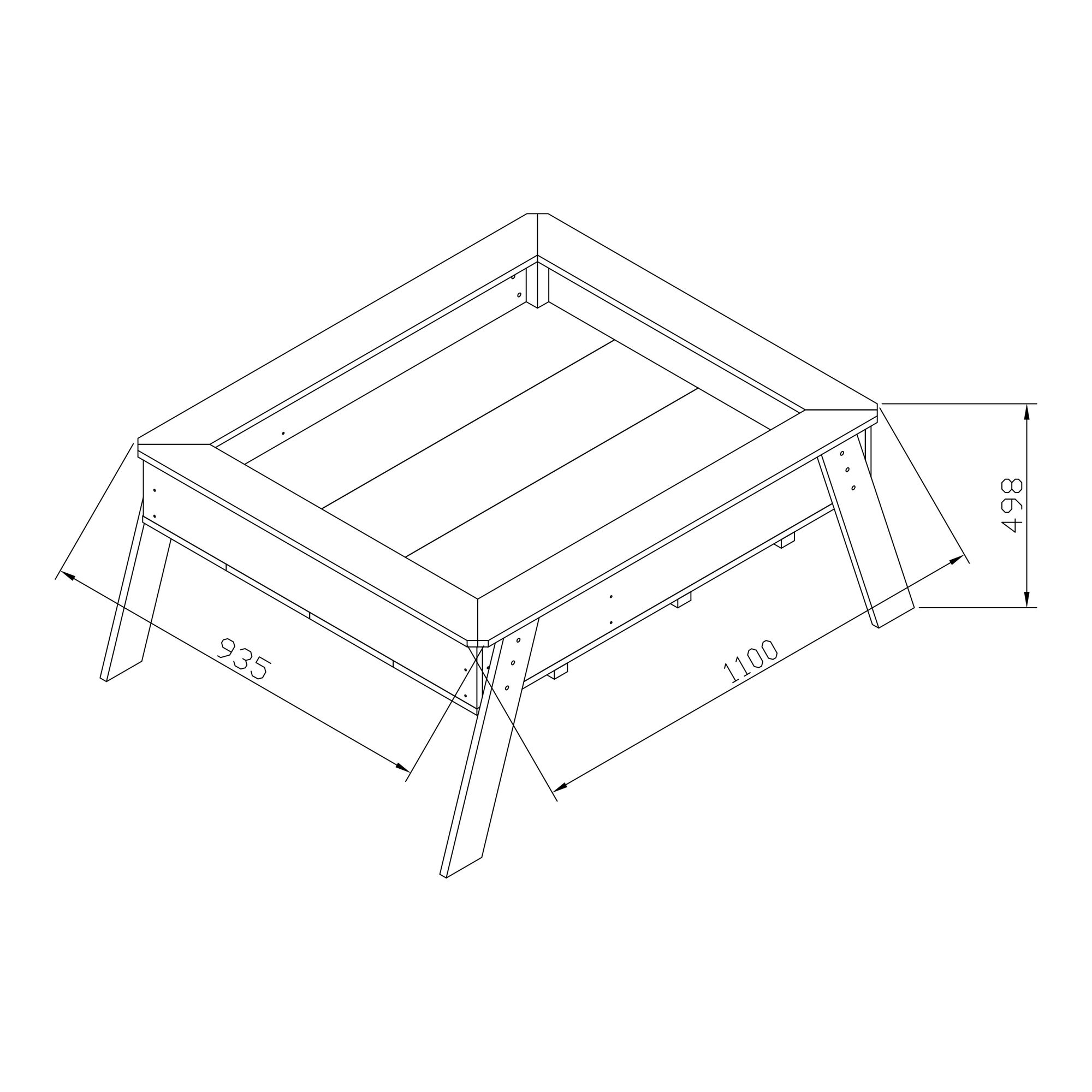 AXI Linda Zand & Kweektafel Bruin/wit