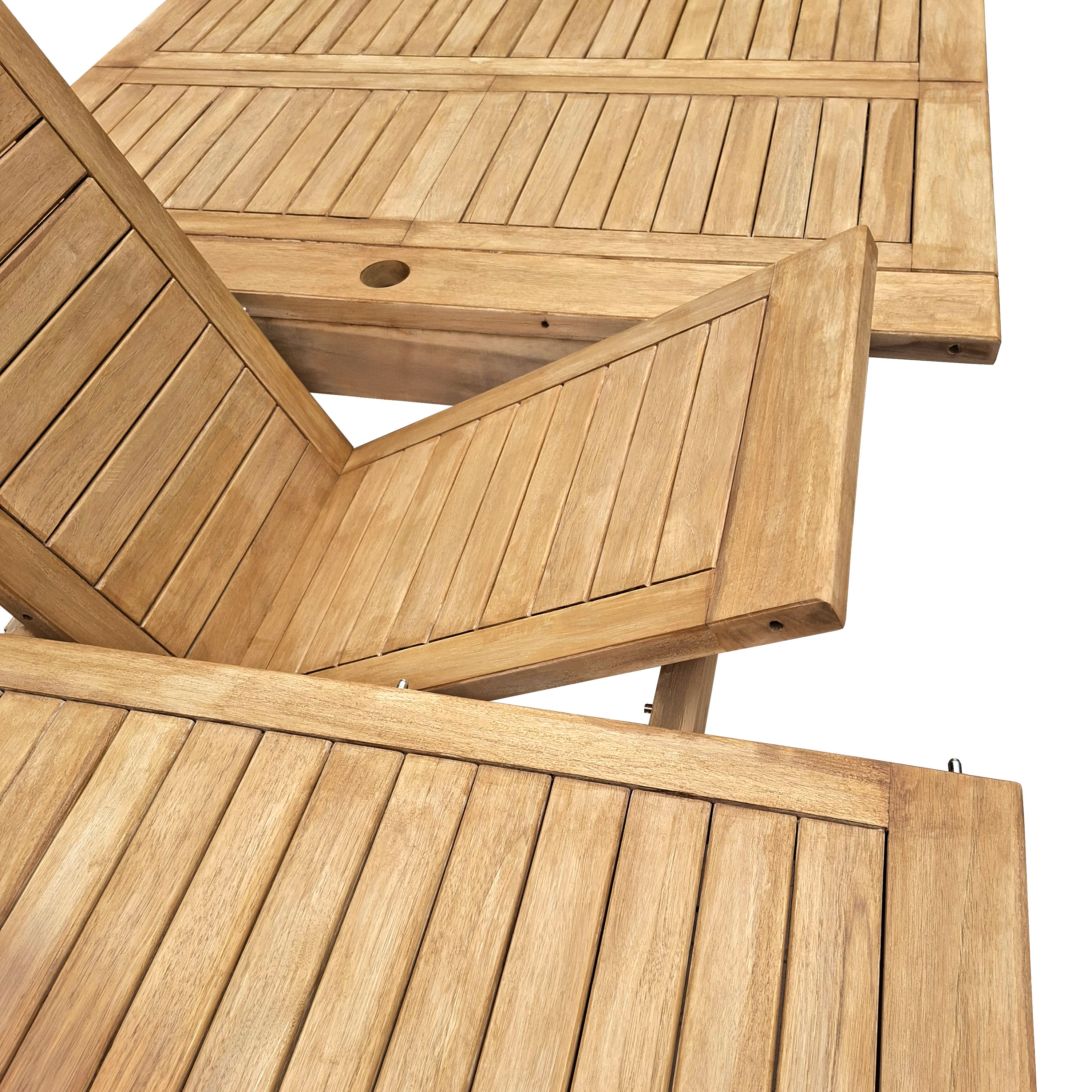 AXI Raisa Teak Rectangular Extendable Garden Table 240 – 320 cm