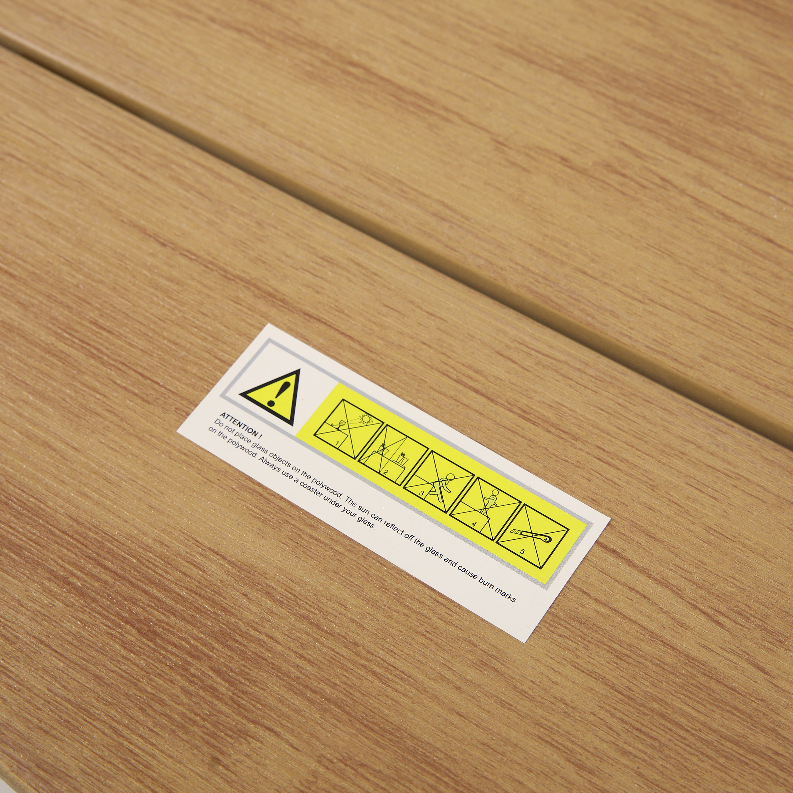 AXI Chay Garden Set with 8 Chairs – Beige with Polywood in Wood Effect