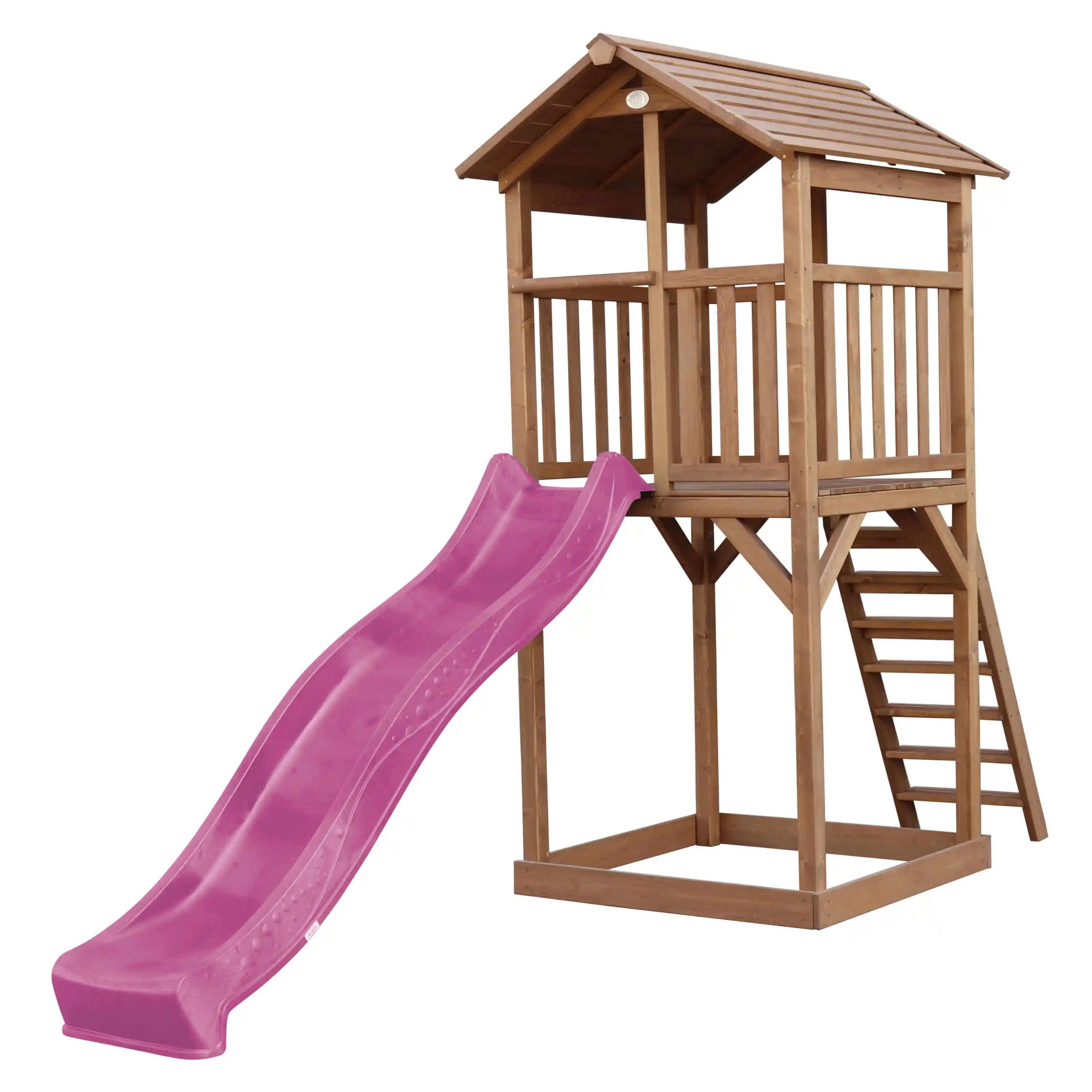 AXI Beach Tower Speeltoren Bruin - Paarse Glijbaan
